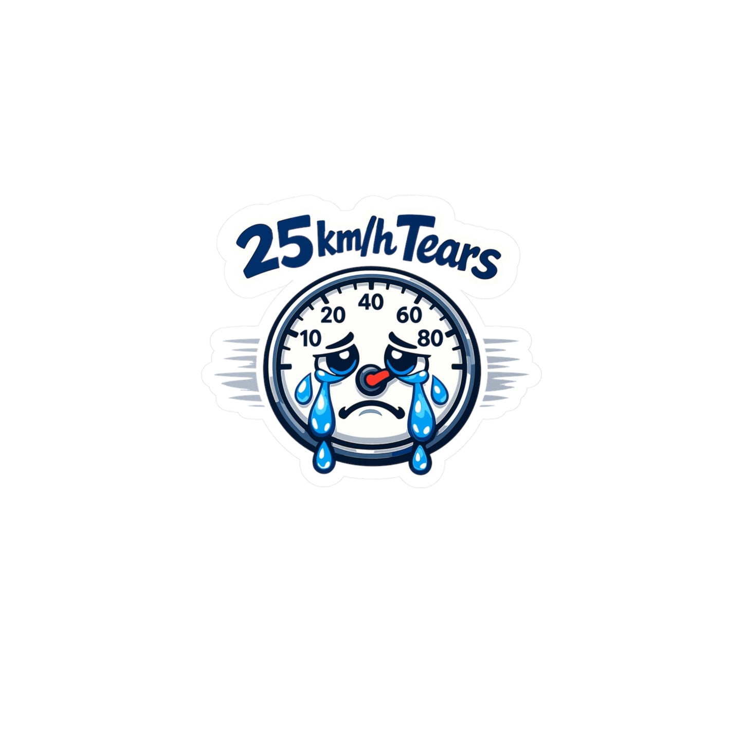 E-Bike Sticker "25 km/h Tears" Waterproof Vinyl Decals for Electric Bike, Laptop or Water Bottle, Funny eCycling Gift