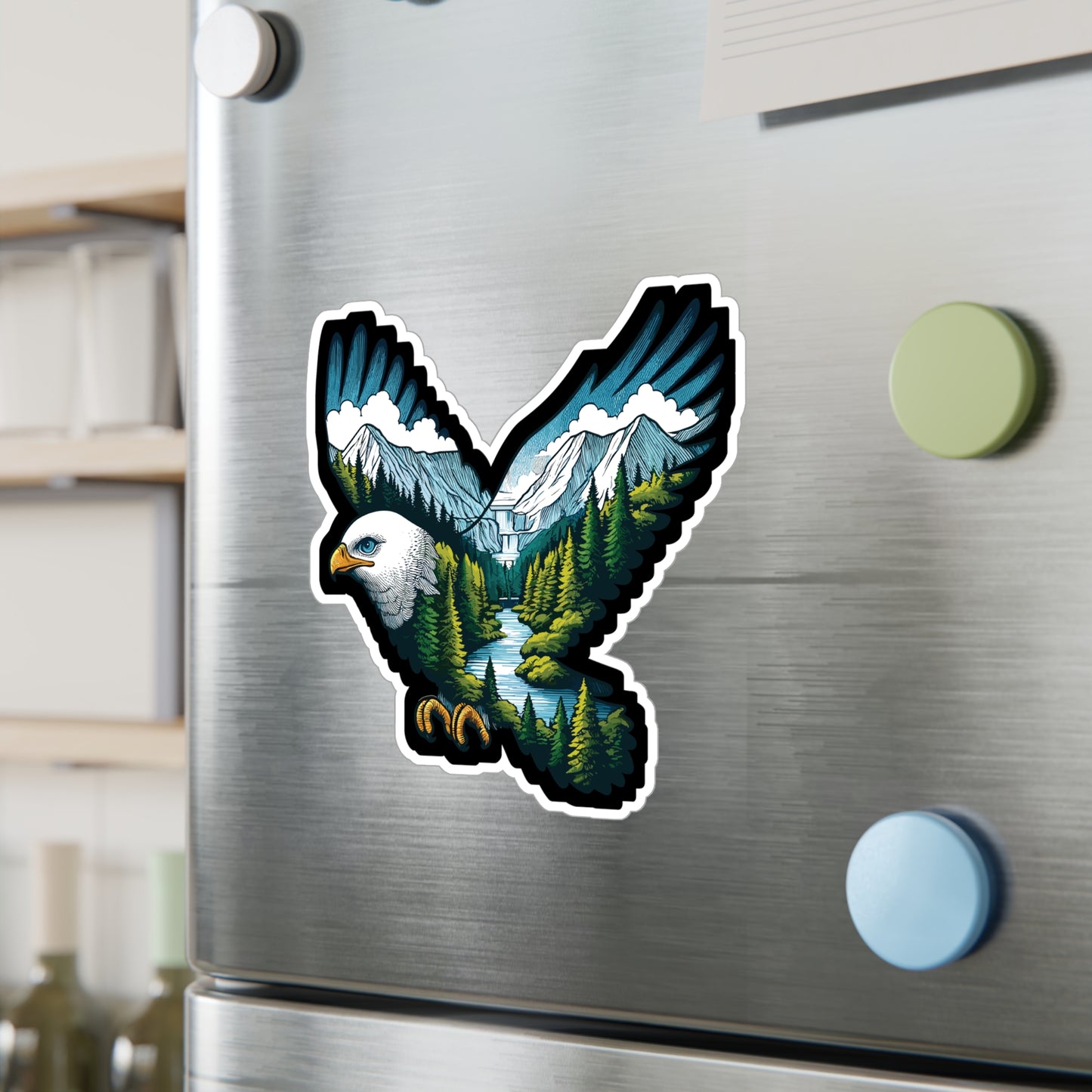 Eagle Nature Adventure Camping - Camping Sticker for Laptop Sticker. Water Bottle Sticker, Vinyl Adventure Decal - Camping Gift