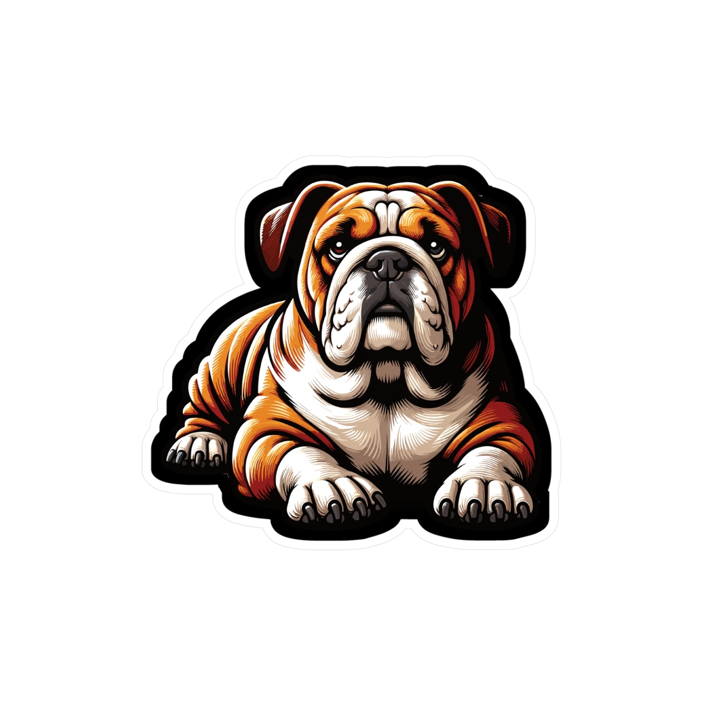 Bulldog Dog - Bulldog Sticker for Car Window Laptop Sticker. Water Bottle Sticker, Vinyl Dog Decal, Loyal Sticker - Bulldog Gift