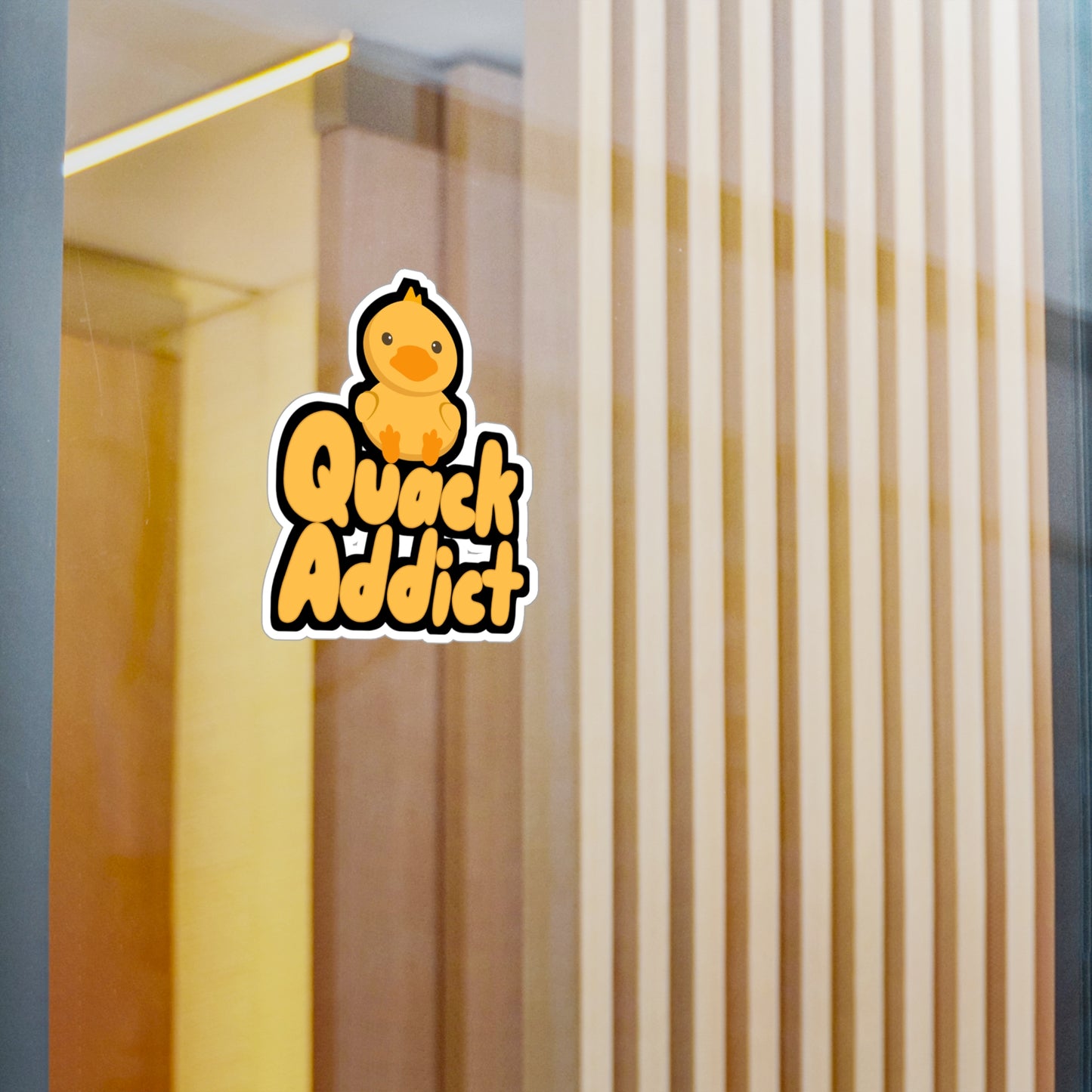 Quack Addict - Quack Sticker for Wall, Laptop, Window, Truck, Car Quack Gift Vinyl Rubber duck Decal Sticker