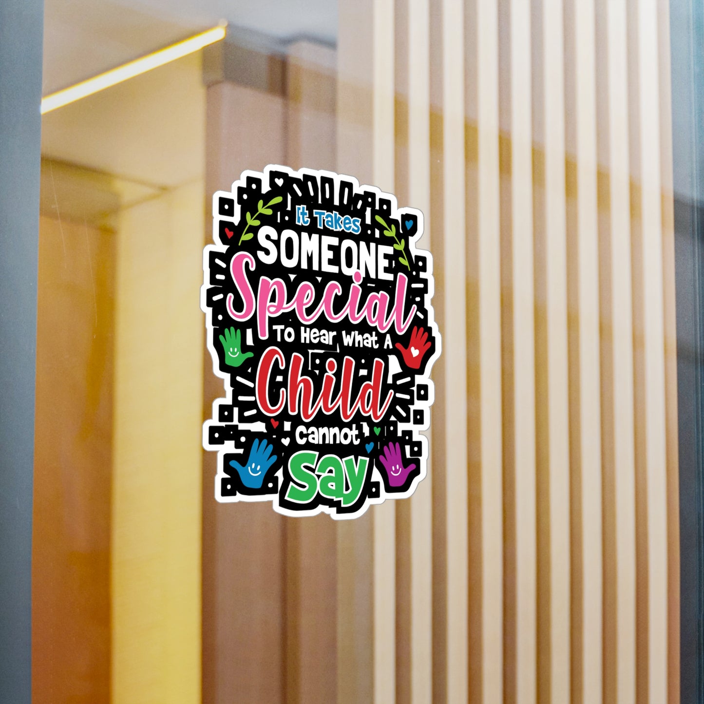 It Takes Someone Special To Hear - Special-education-teacher Sticker for Laptop Sticker. Water Bottle Sticker, Vinyl Disabilities Decal - Special-education-teacher Gift