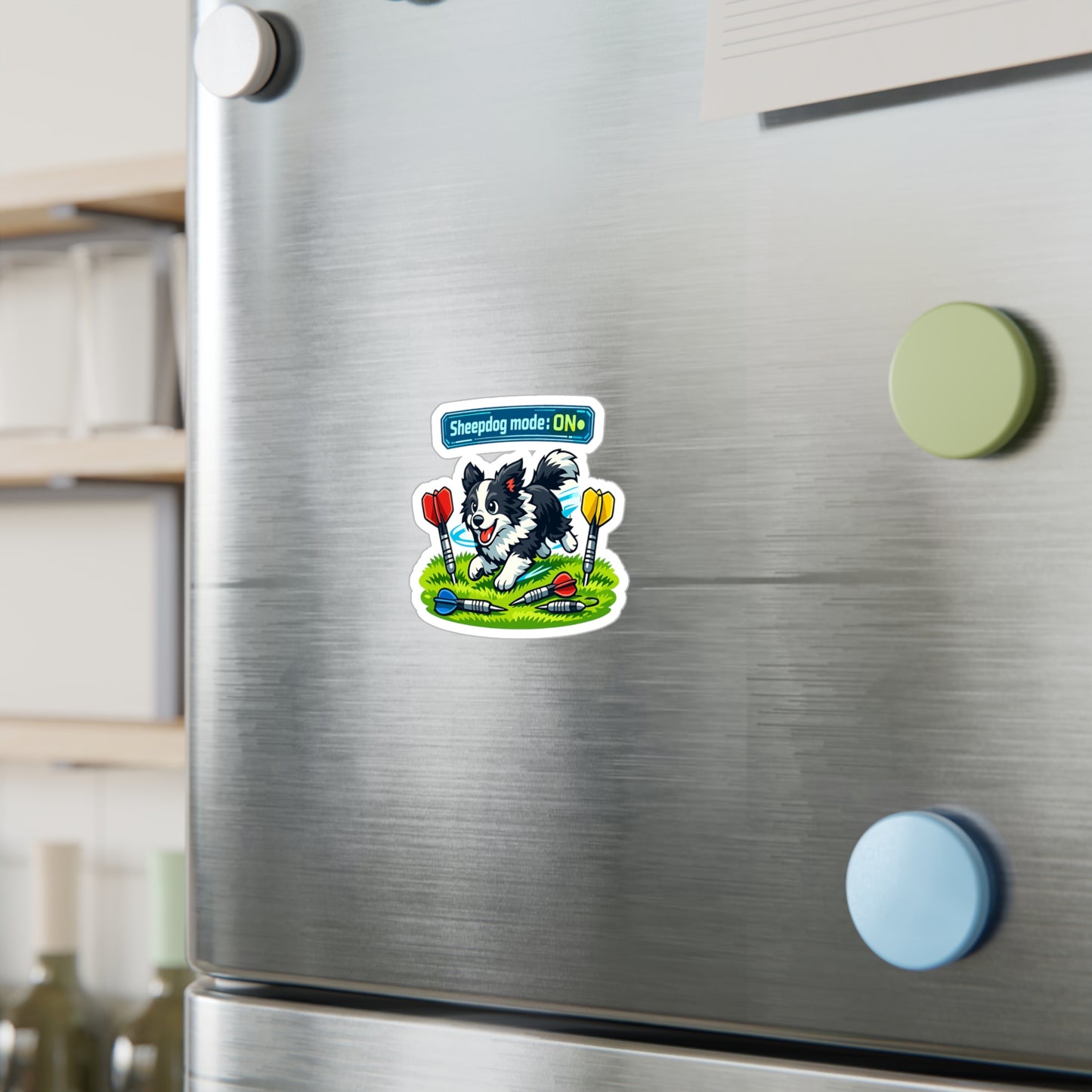 Dart Sticker Sheepdog mode: ON Funny Drinking Team Decals for Dartboard Fans Waterproof Vinyl for Laptop Water Bottle Arrow