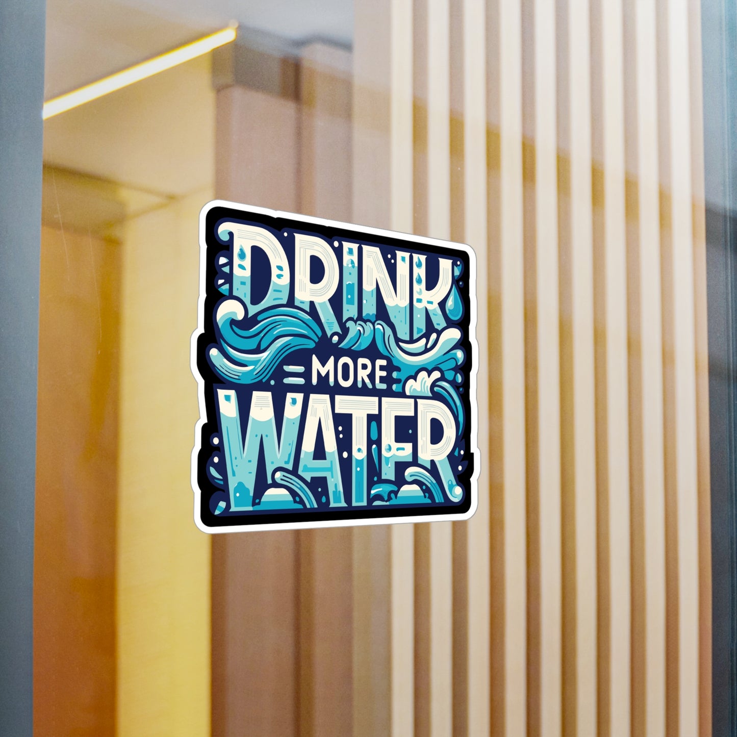 Drink More Water - Hydration Sticker for Laptop Sticker. Water Bottle Sticker, Vinyl Water Decal - Hydration Gift