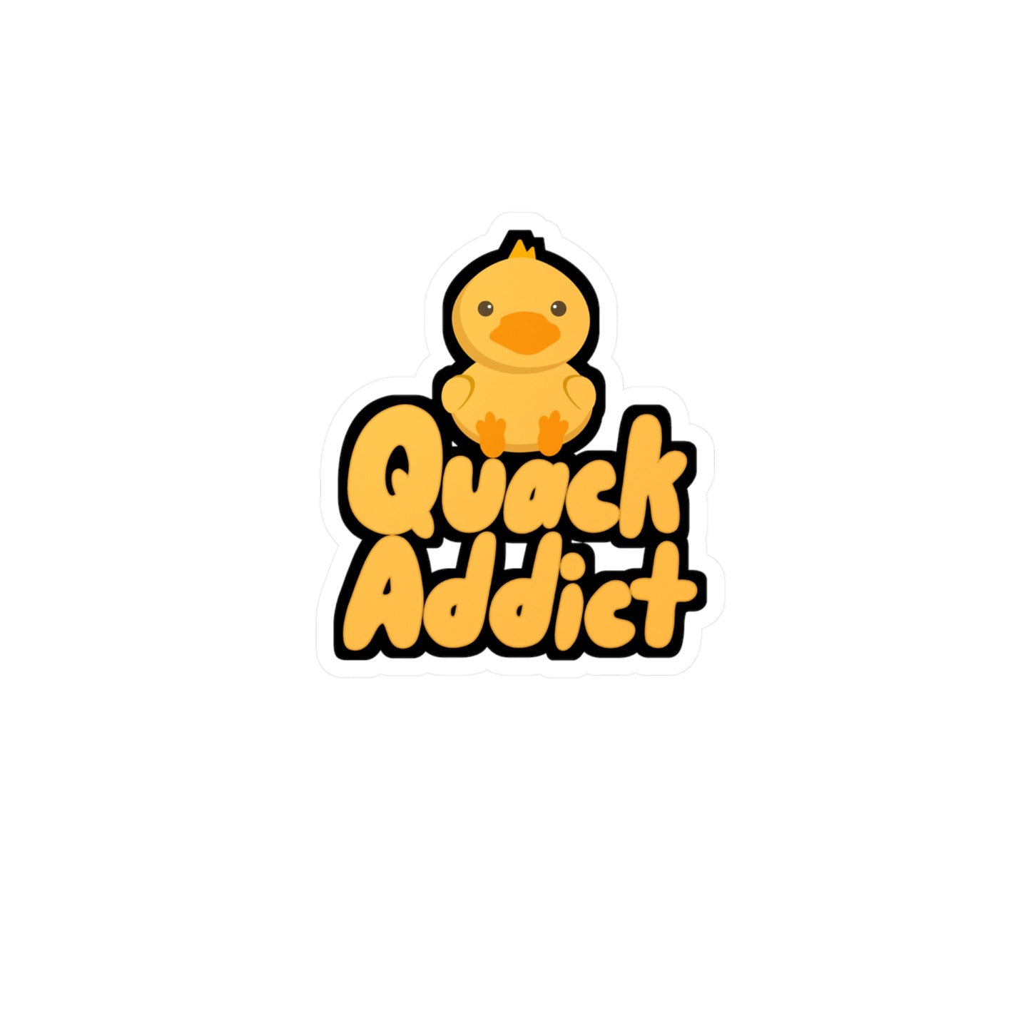 Quack Addict - Quack Sticker for Wall, Laptop, Window, Truck, Car Quack Gift Vinyl Rubber duck Decal Sticker