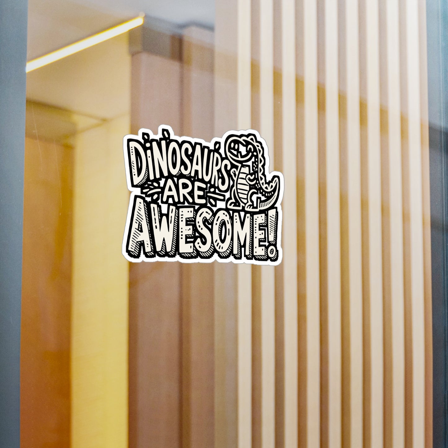 Dinosaurs Are Awesome! – Vinyl Dinosaur Sticker for Laptop or Water Bottle | Paleontologist Gift, Funny Dino Decal