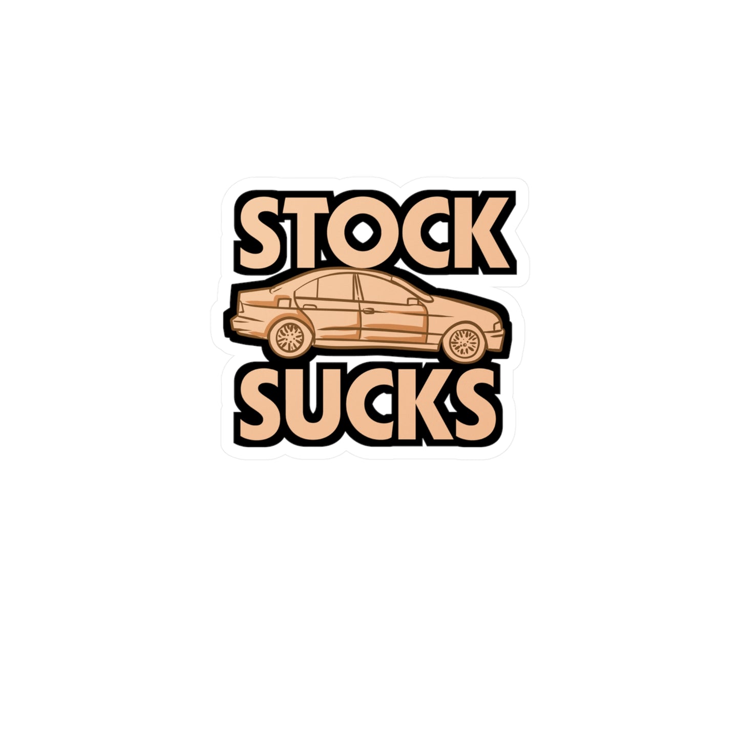 Stock Sucks - Stock Sticker for Car Window Laptop Sticker. Water Bottle Sticker, Vinyl Custom-built Decal, Engine Sticker - Stock Gift