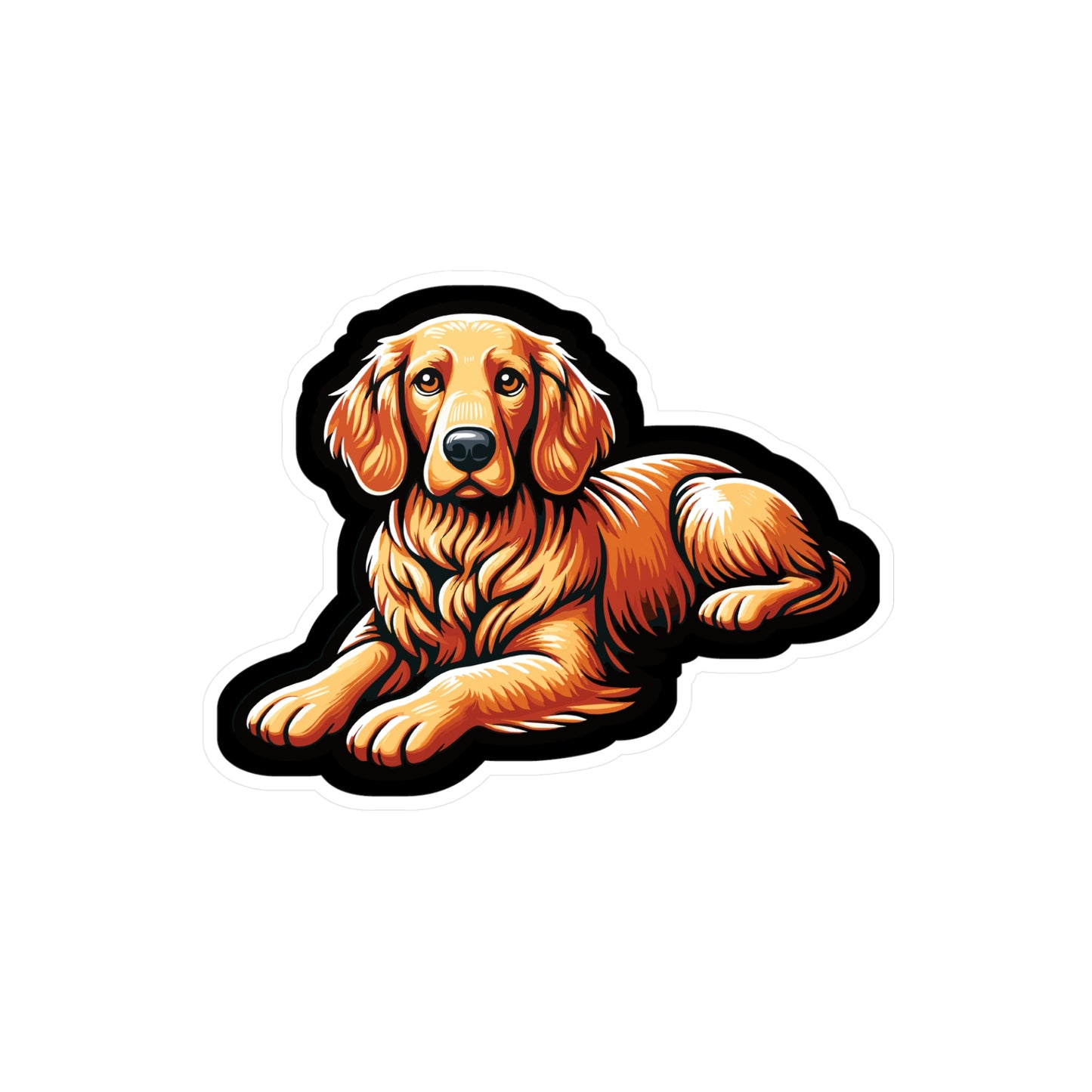 Golden Retriever - Golden Sticker for Car Window Laptop Sticker. Water Bottle Sticker, Vinyl Retriever Decal, Friendly Sticker - Golden Gift