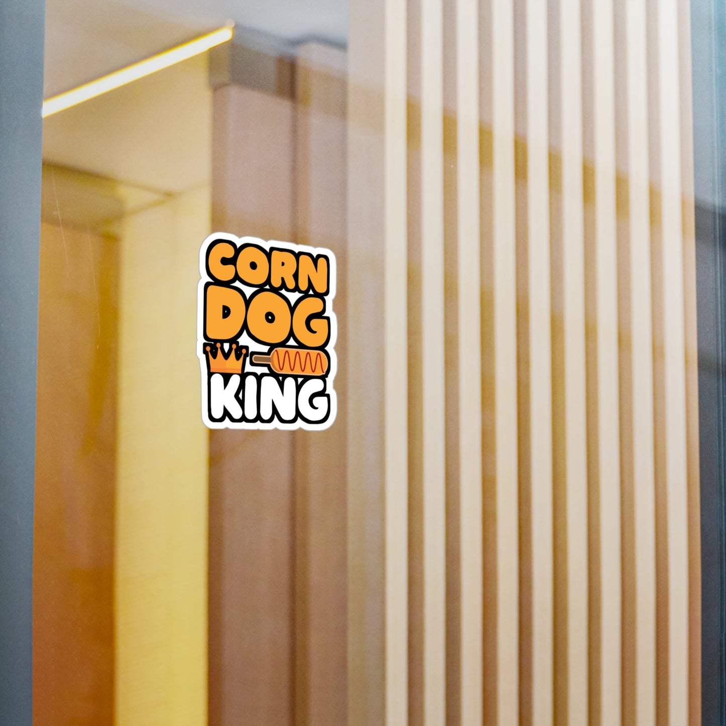 Corn dog king - Corn Sticker for Car Window Laptop Sticker. Water Bottle Sticker, Vinyl Corn dog Decal, Dog Sticker - Corn Gift