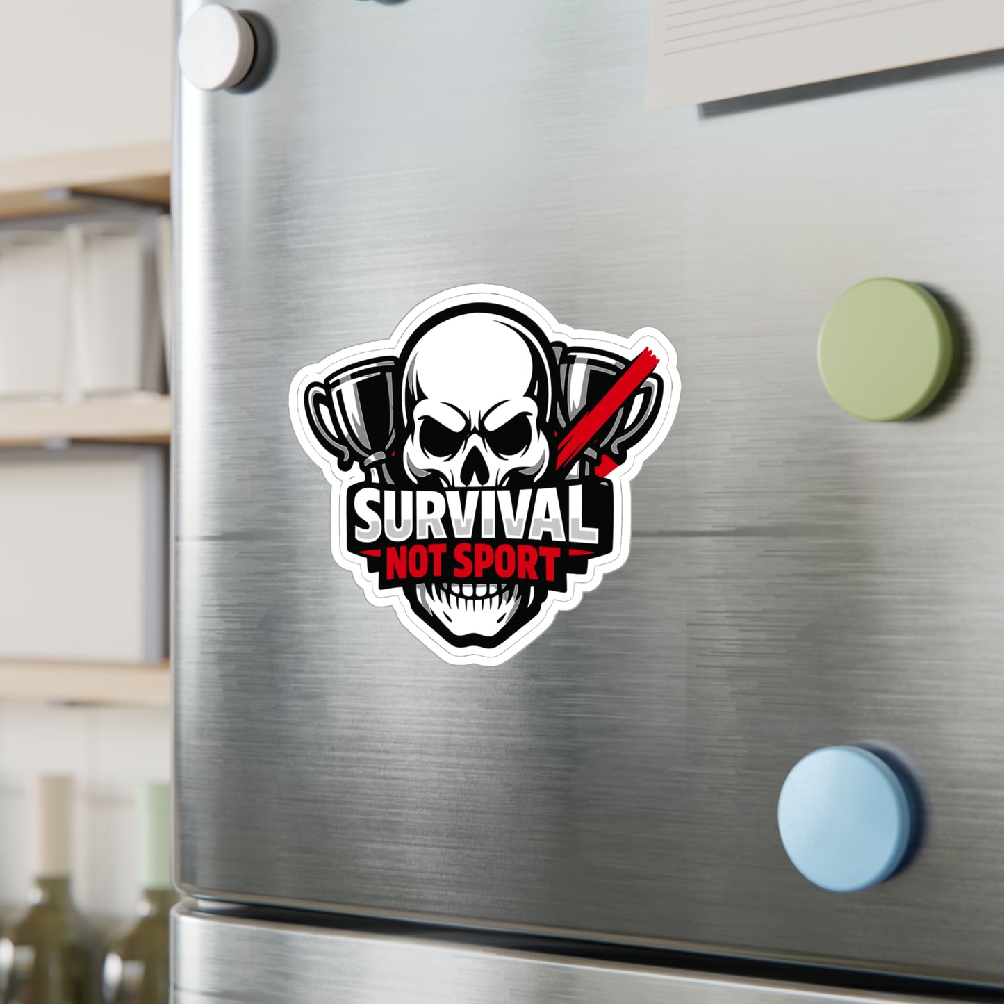 Krav Maga Sticker Survival Not Sport - Waterproof Vinyl Decals for Laptop, Water Bottle, Martial Arts Self Defense Fitness Gear
