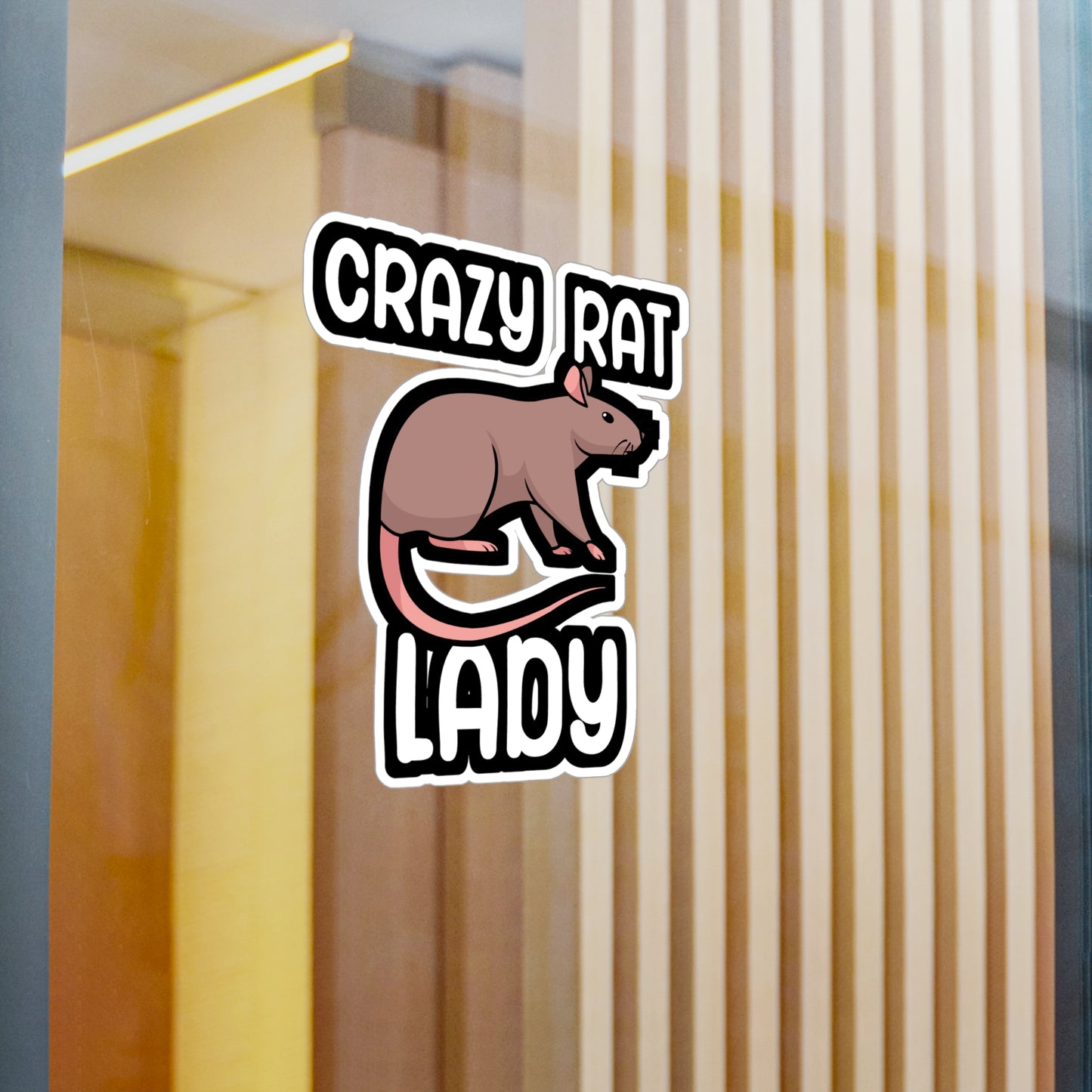 Crazy rat lady - Rat Sticker for Wall, Laptop, Window, Truck, Car Rat Gift Vinyl Rats Decal Sticker