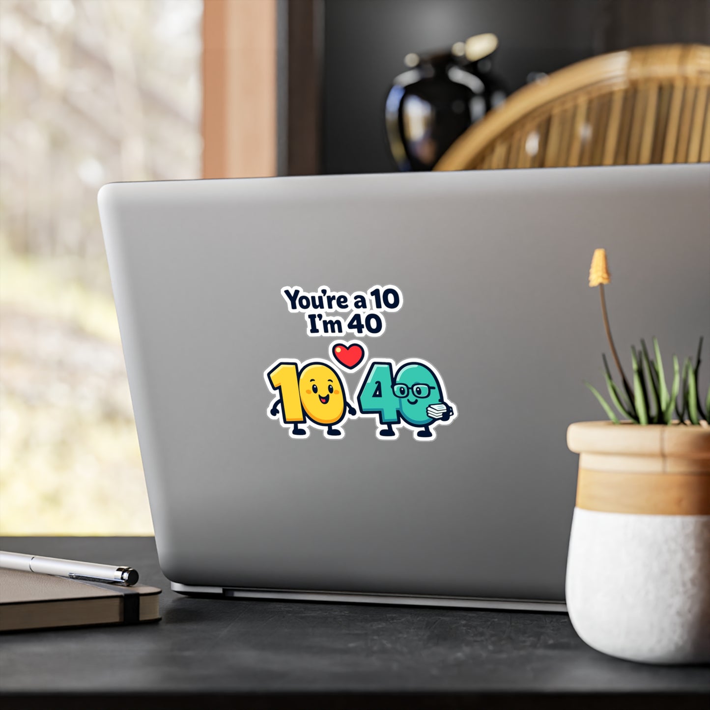 Accountant Sticker You’re a 10 I’m 40 Funny Balance Spreadsheet Amortization Vinyl Waterproof Decals for Laptop Water Bottle