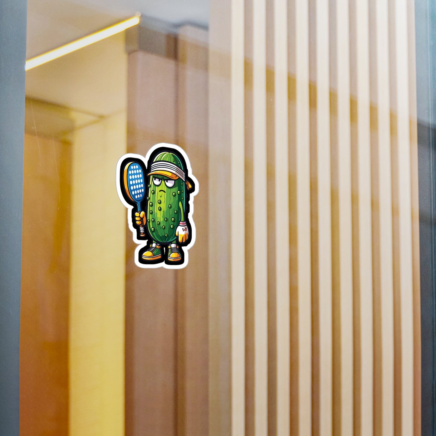 Cucumber Pickleball Player - Pickleball Sticker for Laptop Sticker. Water Bottle Sticker, Vinyl Dink Decal - Pickleball Gift