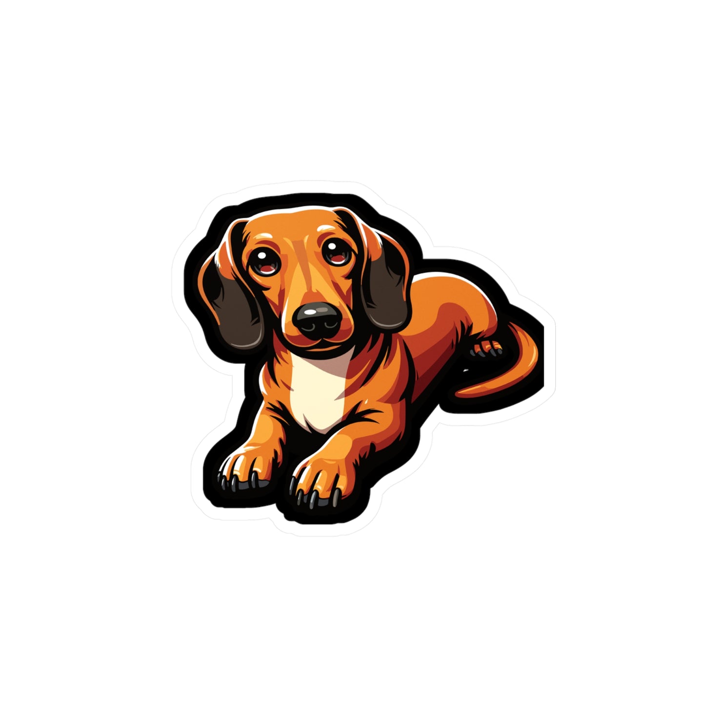 Dachshund Dog - Dachshund Sticker for Car Window Laptop Sticker. Water Bottle Sticker, Vinyl Teckel Decal, Wiener Sticker - Dachshund Gift