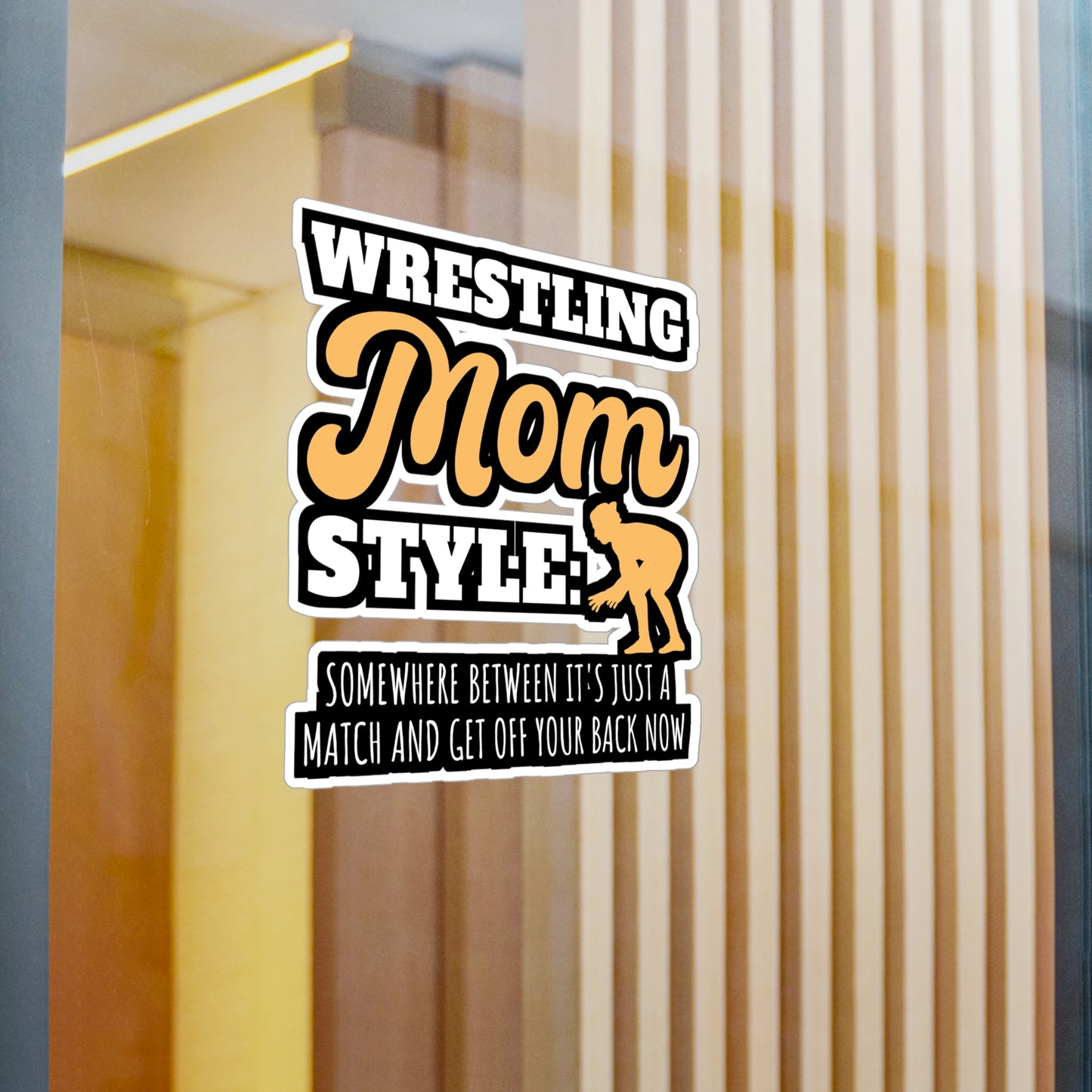 Wrestling Mom Style - Wrestle Sticker for Laptop Sticker. Water Bottle Sticker, Vinyl Wrestling Decal - Wrestle Gift