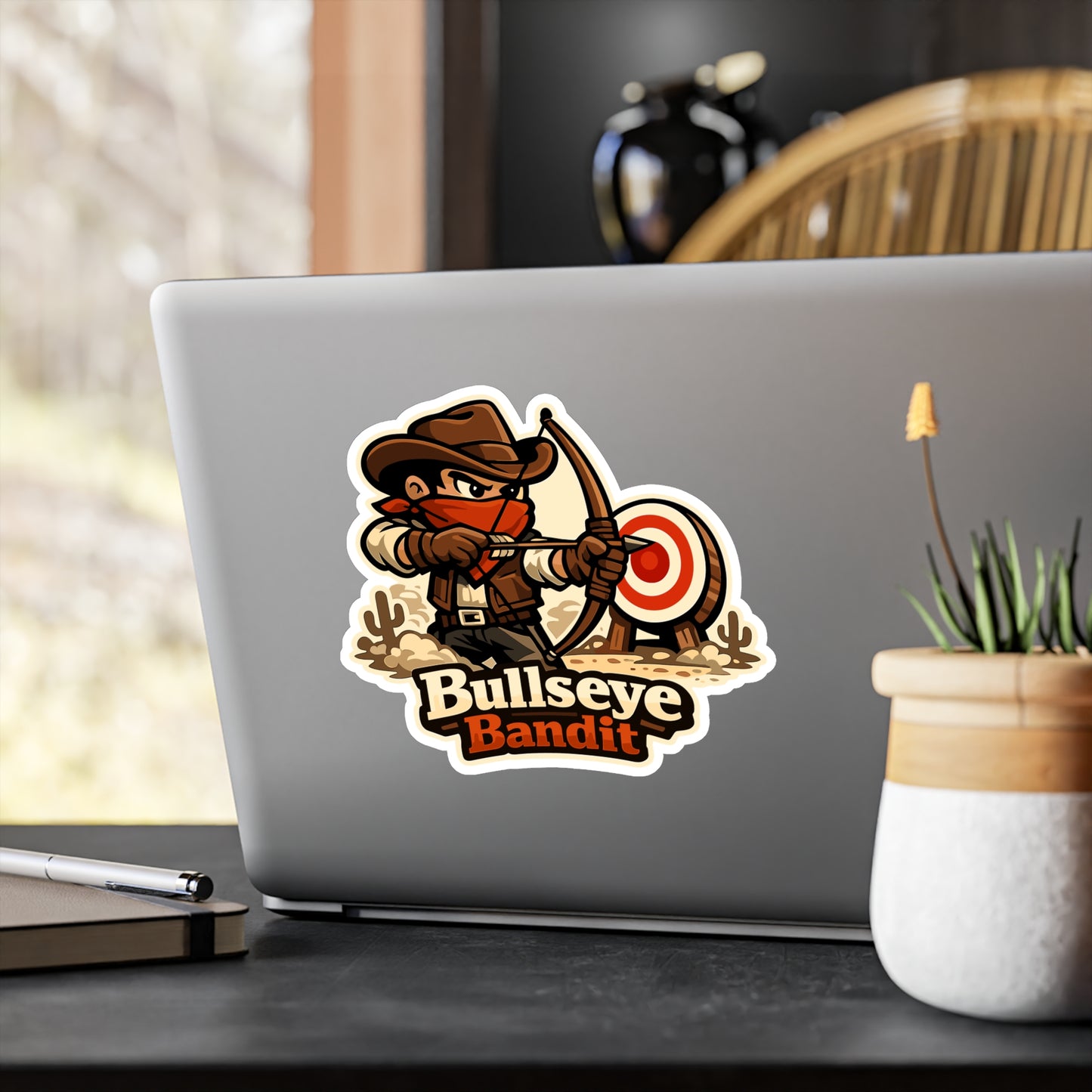 Archery Sticker Bullseye Bandit Vinyl Waterproof Decals for Laptop Water Bottle, Archer Hunting Shoot Design