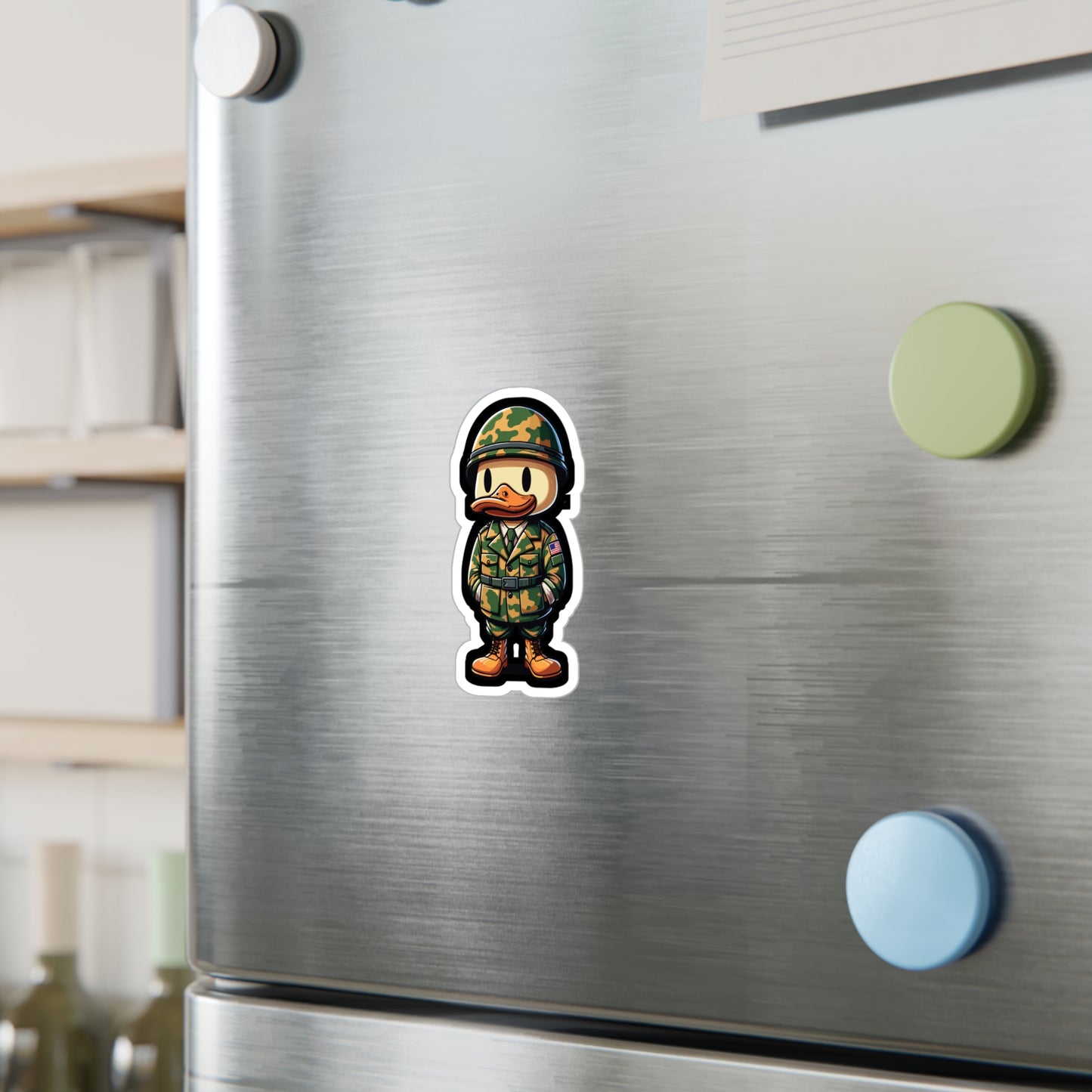Solider Duck - Duck Sticker for Car Window Laptop Sticker. Water Bottle Sticker, Vinyl Soldier Decal, Military Sticker - Duck Gift