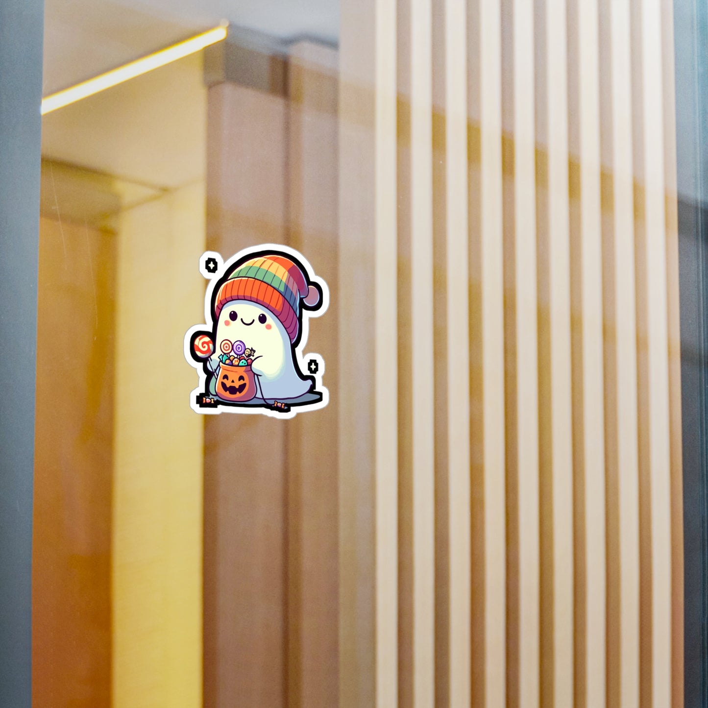 Halloween Costume Ghost Sweets - Halloween Sticker for Laptop Sticker. Water Bottle Sticker, Vinyl Ghost Decal - Halloween Gift