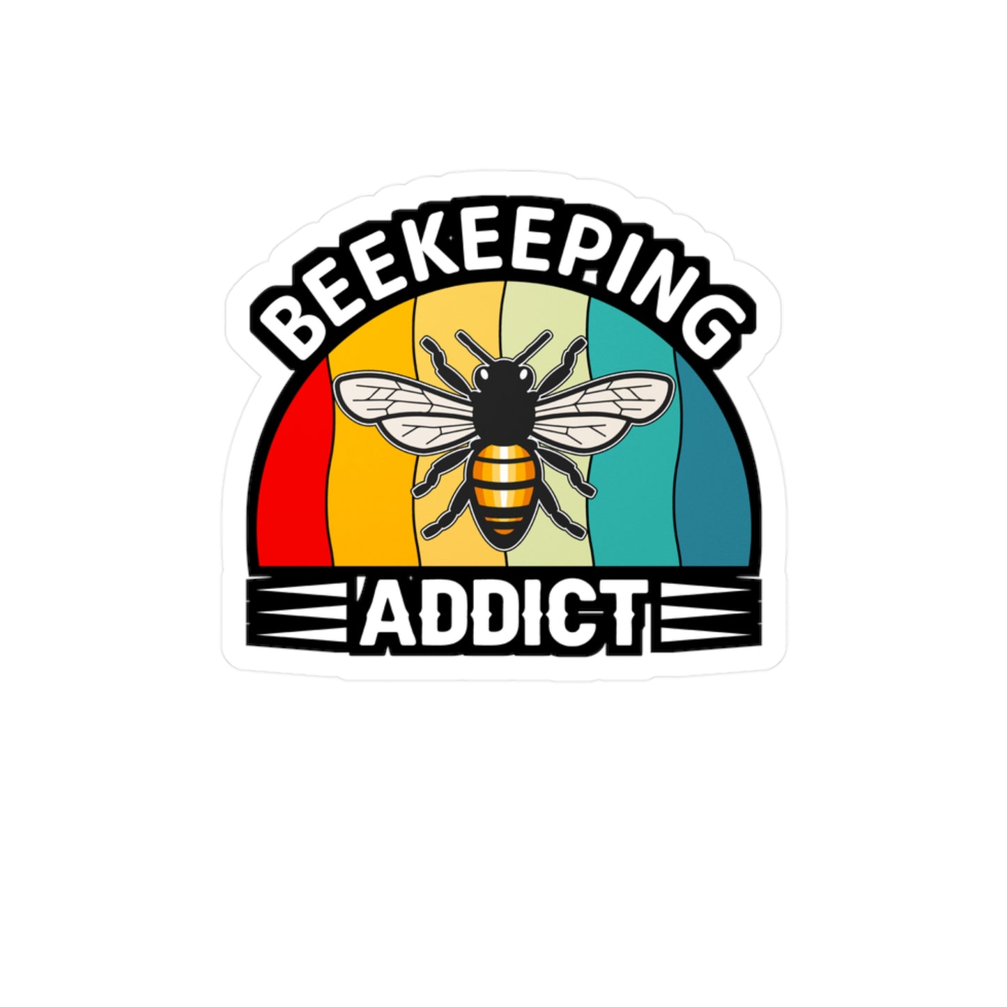 Beekeeping Addict - Beekeeping Sticker for Laptop Sticker. Water Bottle Sticker, Vinyl Brood Decal - Beekeeping Gift