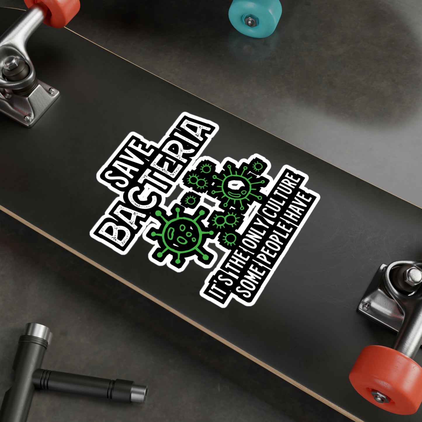 Save Bacteria It's The Only Culture Some People Have - Biology Sticker for Laptop Sticker. Water Bottle Sticker, Vinyl Physicist Decal - Biology Gift