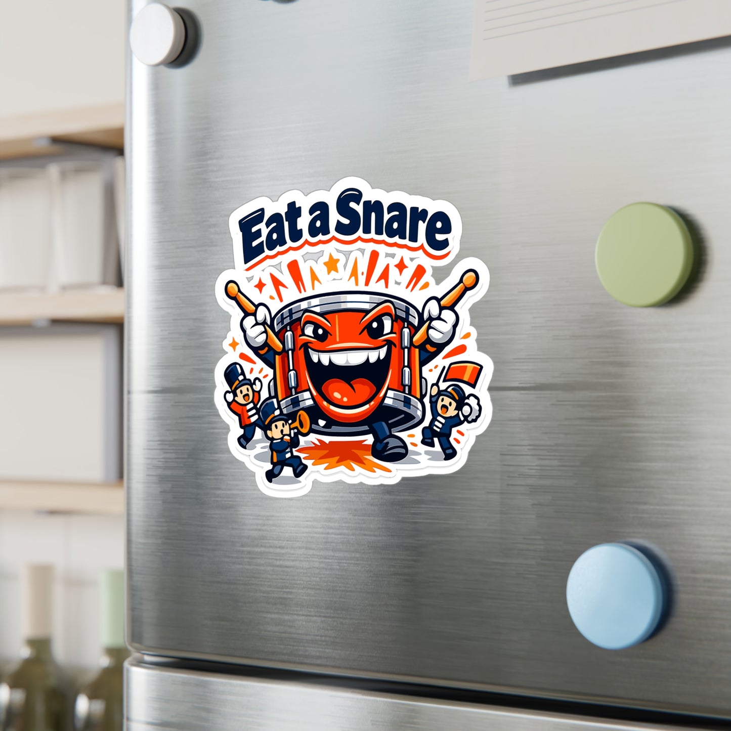 Marching Band Sticker Eat a Snare drummer design vinyl waterproof decals for laptop water bottle band director gift mellophone