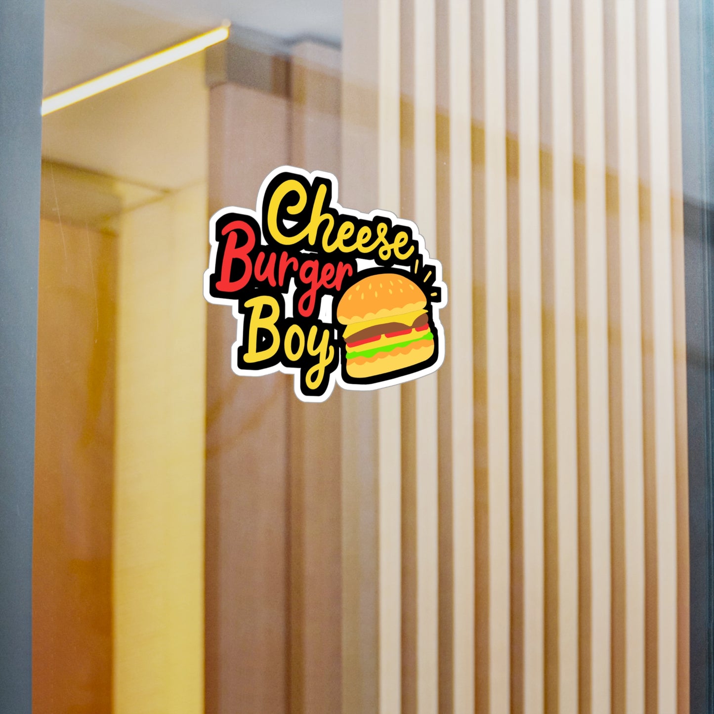 Cheeseburger Boy - Cheeseburger Sticker for Laptop Sticker. Water Bottle Sticker, Vinyl Buns Decal - Cheeseburger Gift