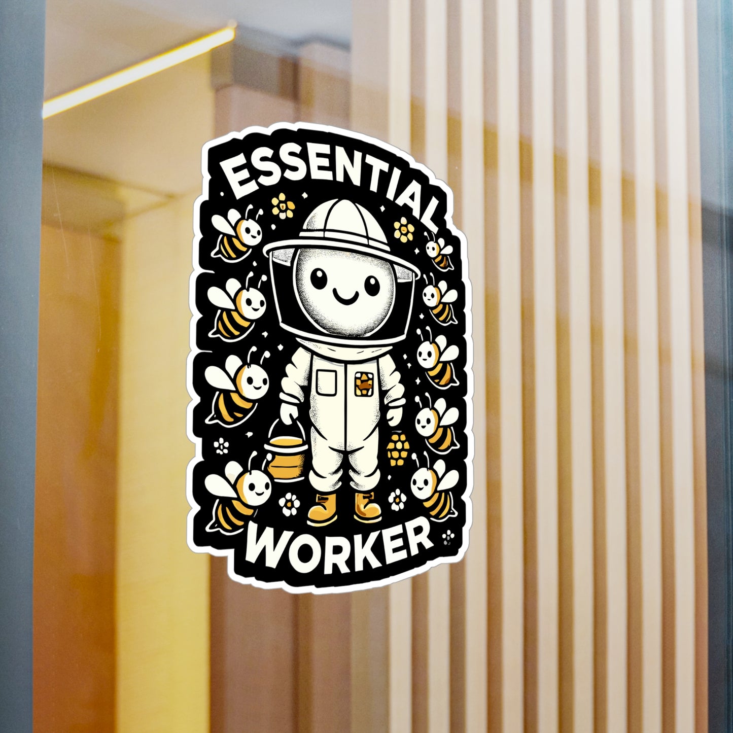 Essential Worker - Beekeeping Sticker for Laptop Sticker. Water Bottle Sticker, Vinyl Brood Decal - Beekeeping Gift