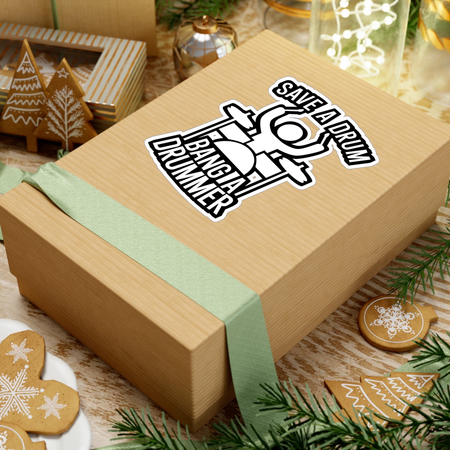 Save a drum bang a drummer - Drums Sticker for Wall, Laptop, Window, Truck, Car Drums Gift Vinyl Drummer Decal Sticker