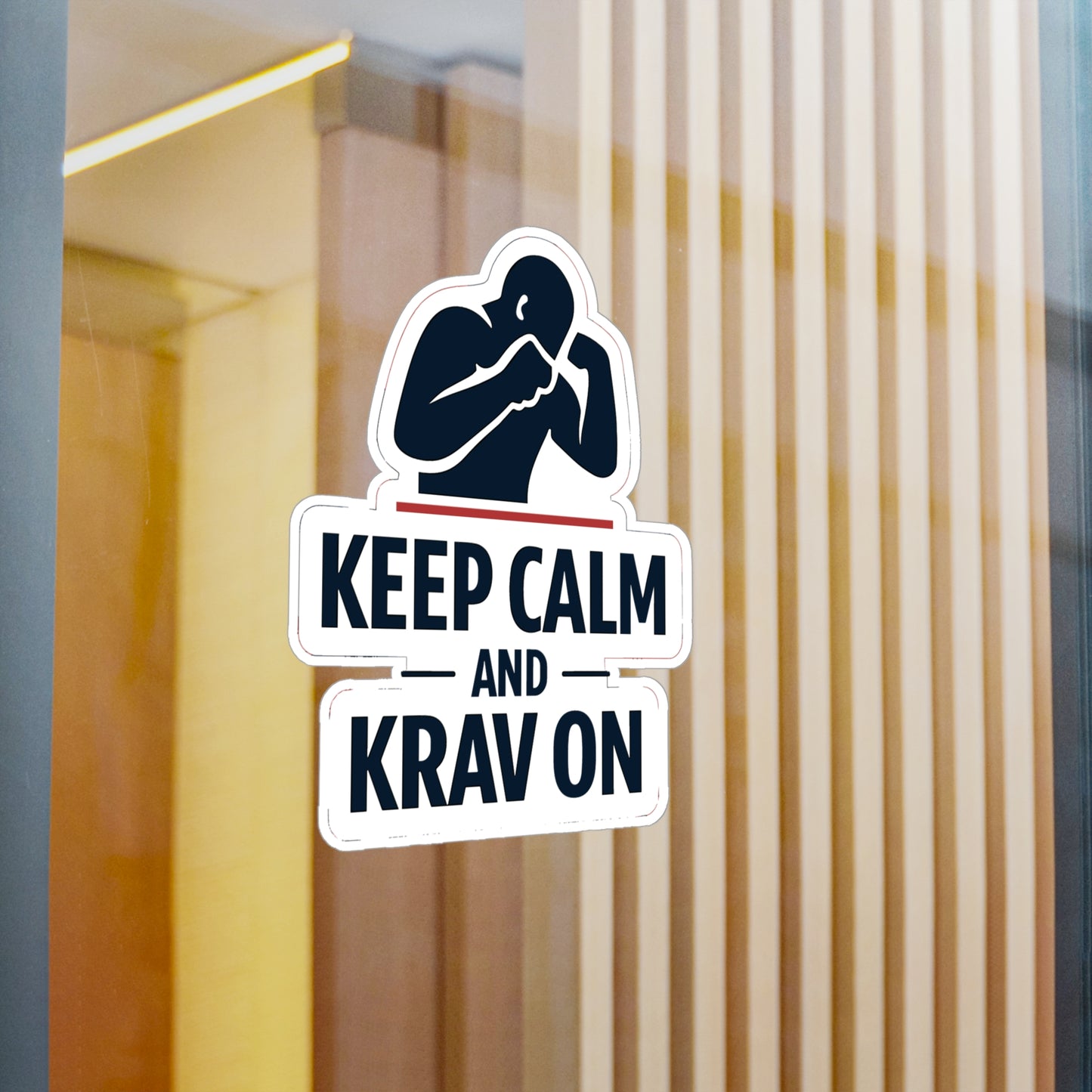 Krav Maga Sticker Keep Calm and Krav On - Martial Arts Self Defense Fitness Vinyl Waterproof decals for Laptop Water Bottle