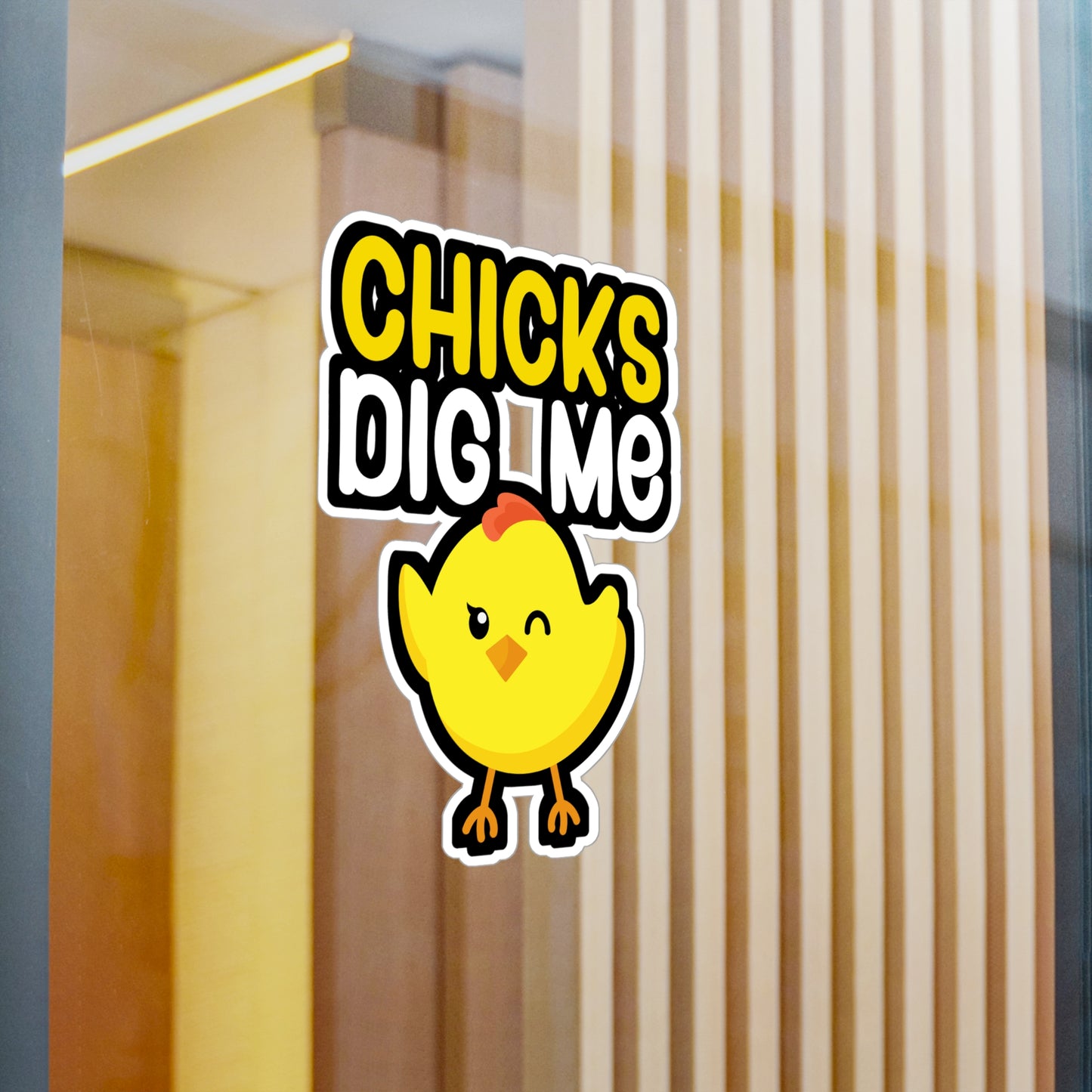 Chicks dig me - Farmer Sticker for Wall, Laptop, Window, Truck, Car Farmer Gift Vinyl Funny Decal Sticker