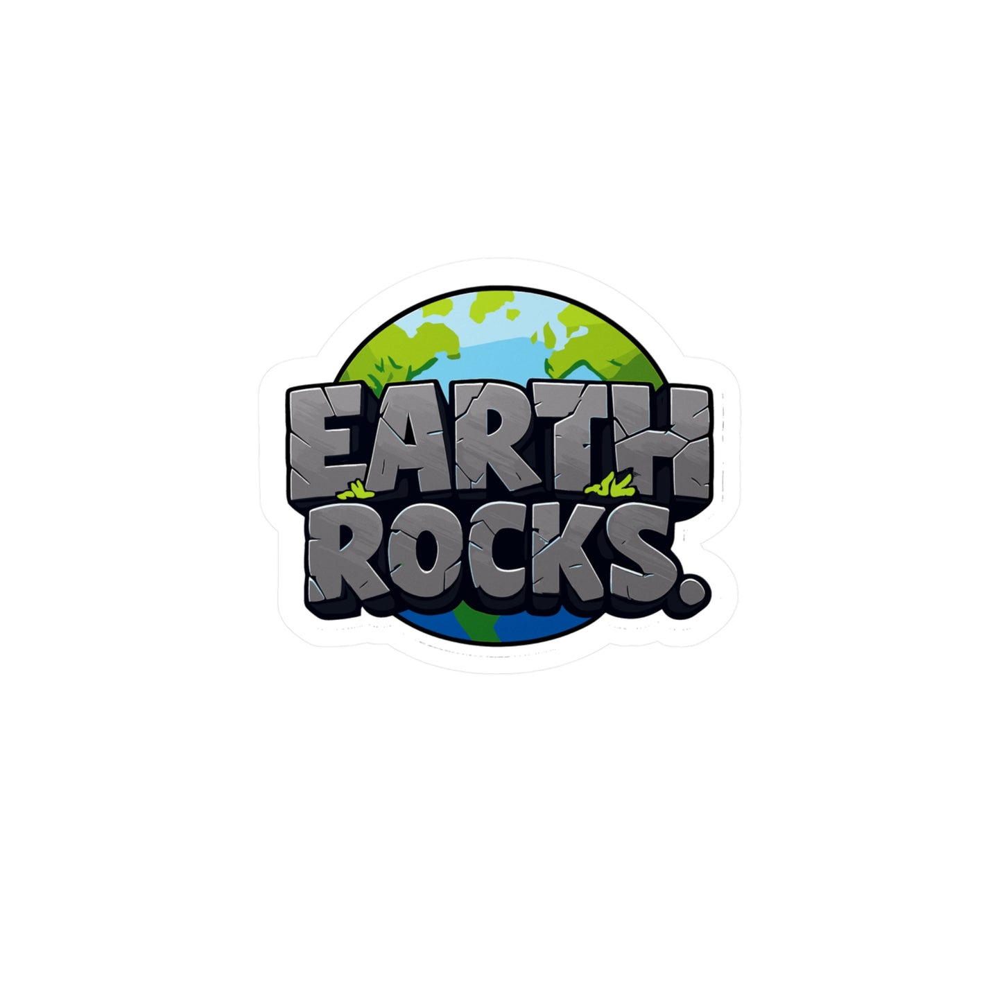 Geologie Sticker "Earth Rocks." – Vinyl Waterproof Decals for Laptop or Water Bottle, Geology Minerals Tectonics Design