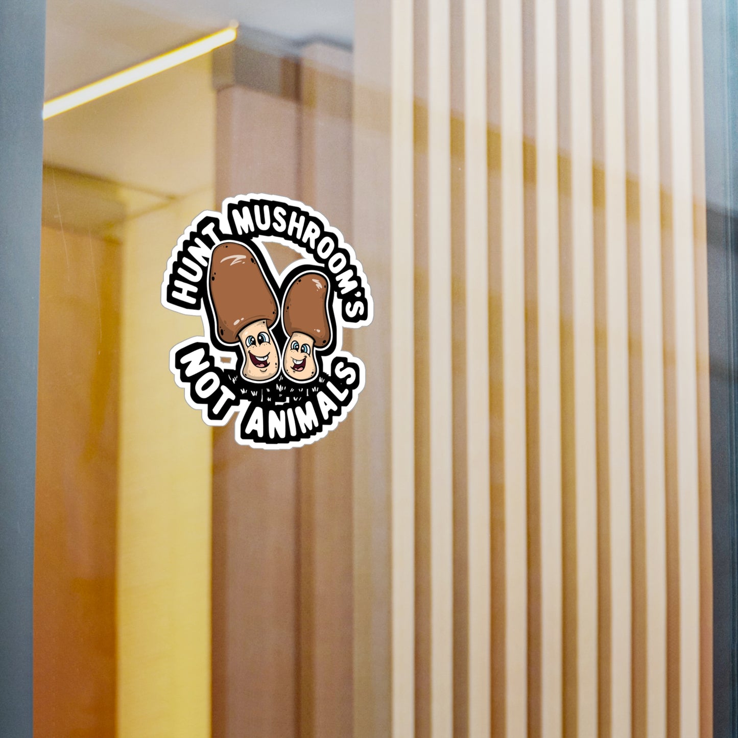 Hunt Mushroom's Not Animals - Mushroom-hunting Sticker for Laptop Sticker. Water Bottle Sticker, Vinyl Morel Decal - Mushroom-hunting Gift