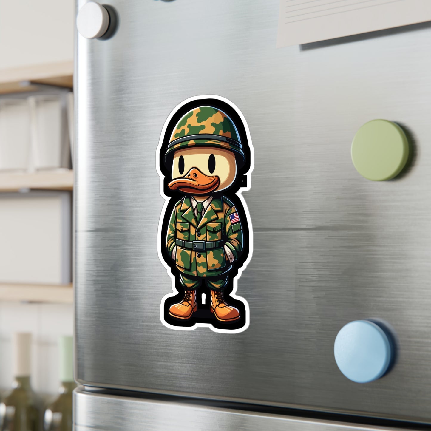 Solider Duck - Duck Sticker for Car Window Laptop Sticker. Water Bottle Sticker, Vinyl Soldier Decal, Military Sticker - Duck Gift
