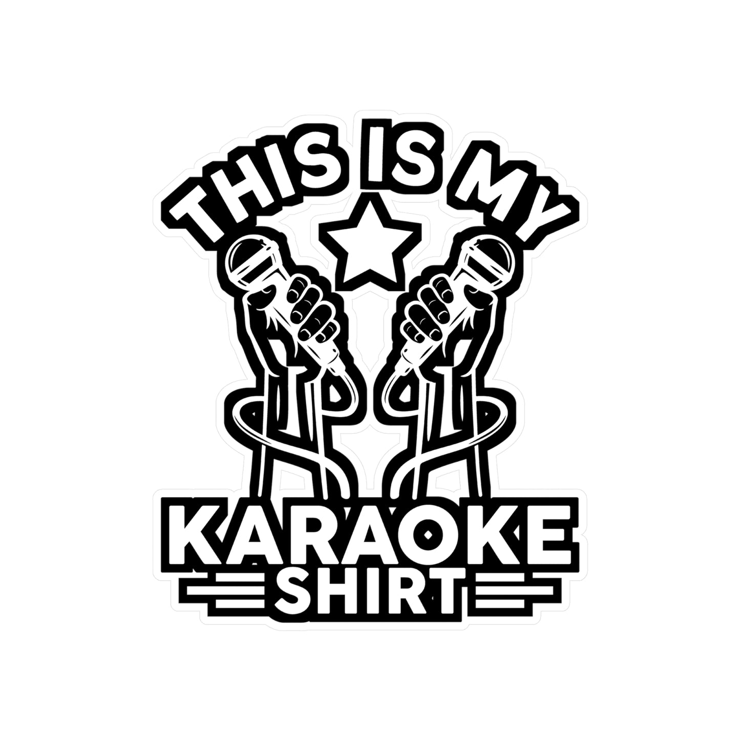 Paraoke Party Singing  - Karaoke Sticker for Laptop Sticker. Water Bottle Sticker, Vinyl Karaoke party Decal - Karaoke Gift