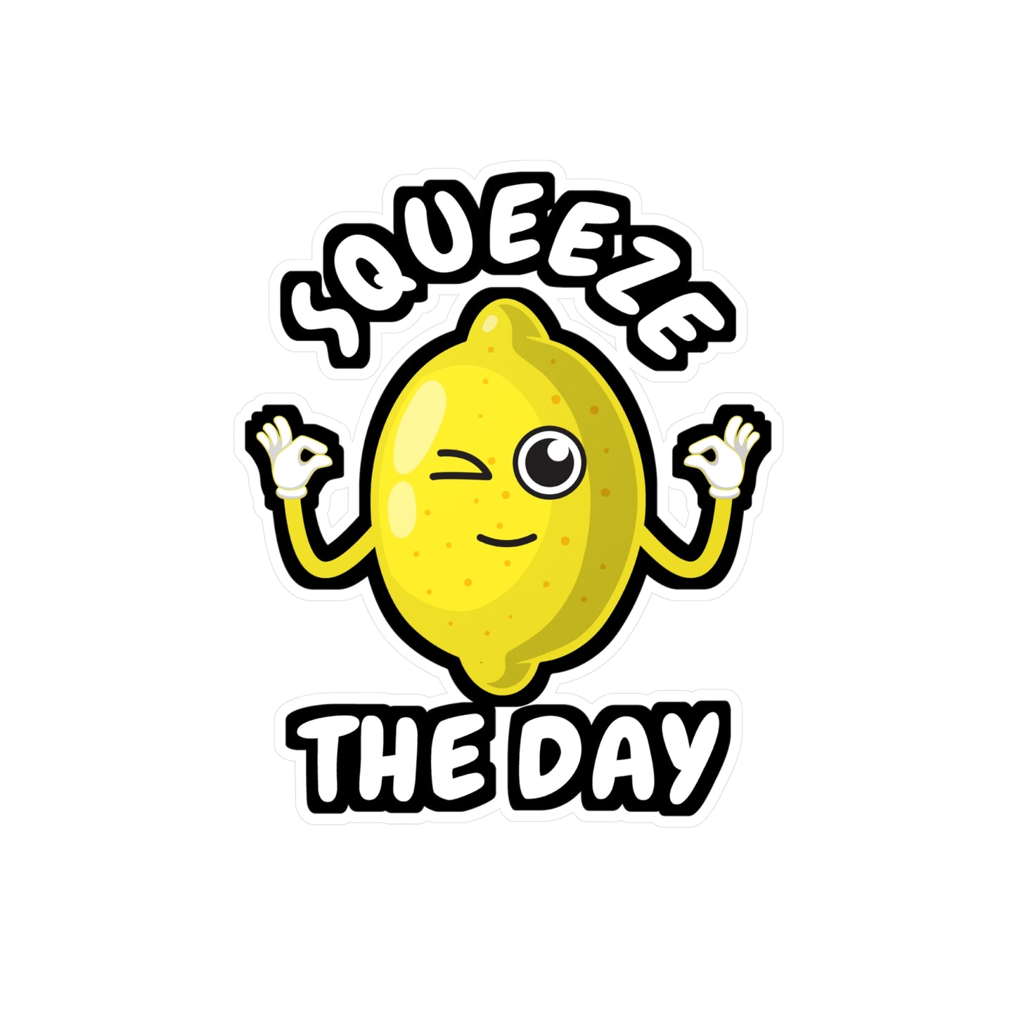 Squeeze The Day | Lemonade Sticker | Lemon Decals | Squeazy Laptop Sticker | Lemonade Gift | Lemon Gift