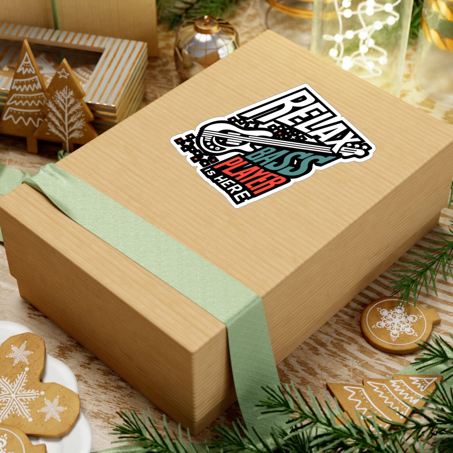 Relax The Bass Player Is Here - Relax Sticker for Laptop Sticker. Water Bottle Sticker, Vinyl Bass player Decal - Relax Gift