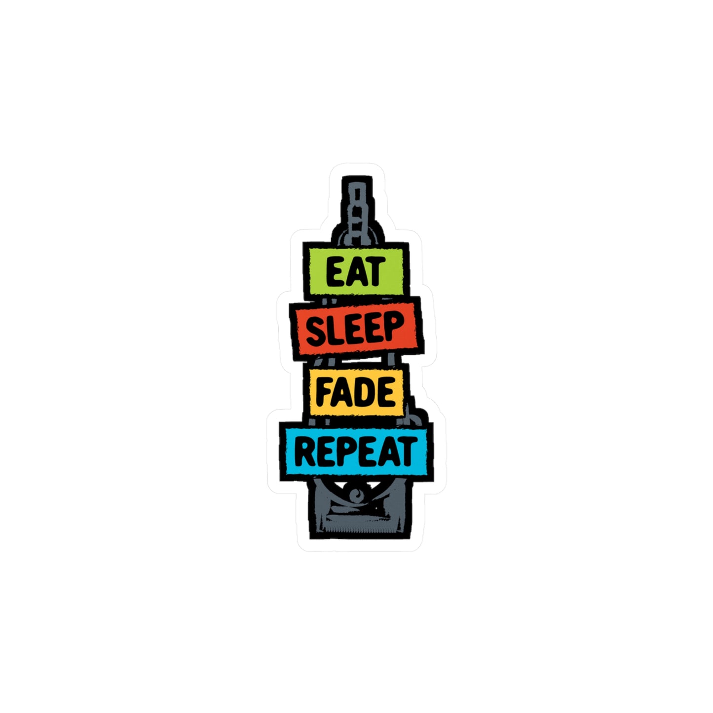 Eat Sleep Fade Repeat - Barber Sticker for Laptop Sticker. Water Bottle Sticker, Vinyl Trimmer Decal - Barber Gift