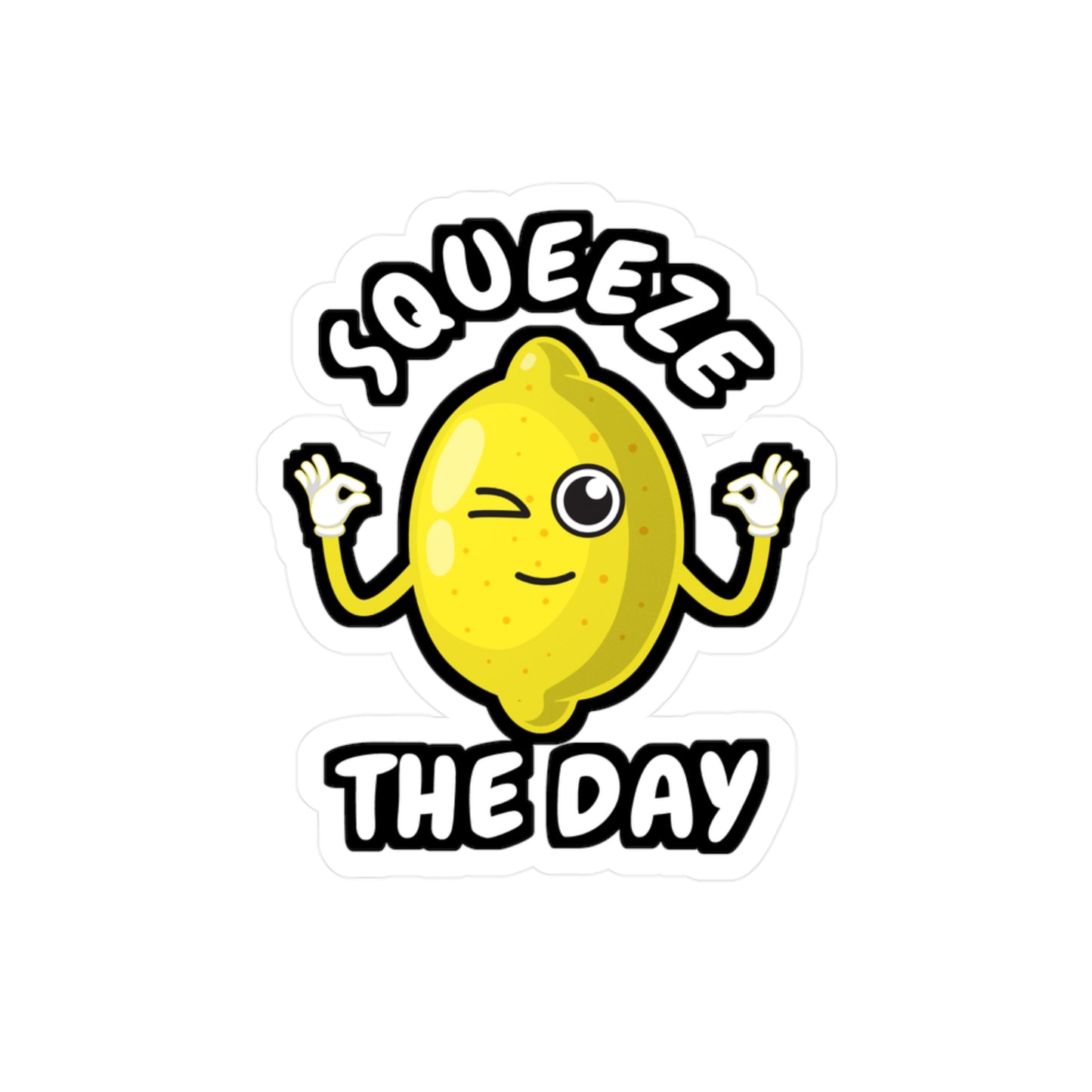 Squeeze The Day | Lemonade Sticker | Lemon Decals | Squeazy Laptop Sticker | Lemonade Gift | Lemon Gift