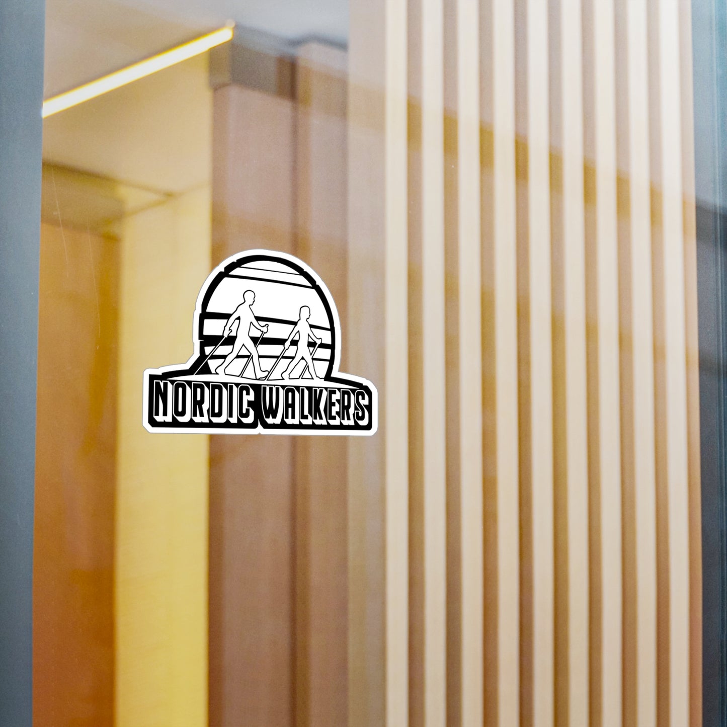 Nordic Walkers - Sports Sticker for Laptop Sticker. Water Bottle Sticker, Vinyl Nature Decal - Sports Gift