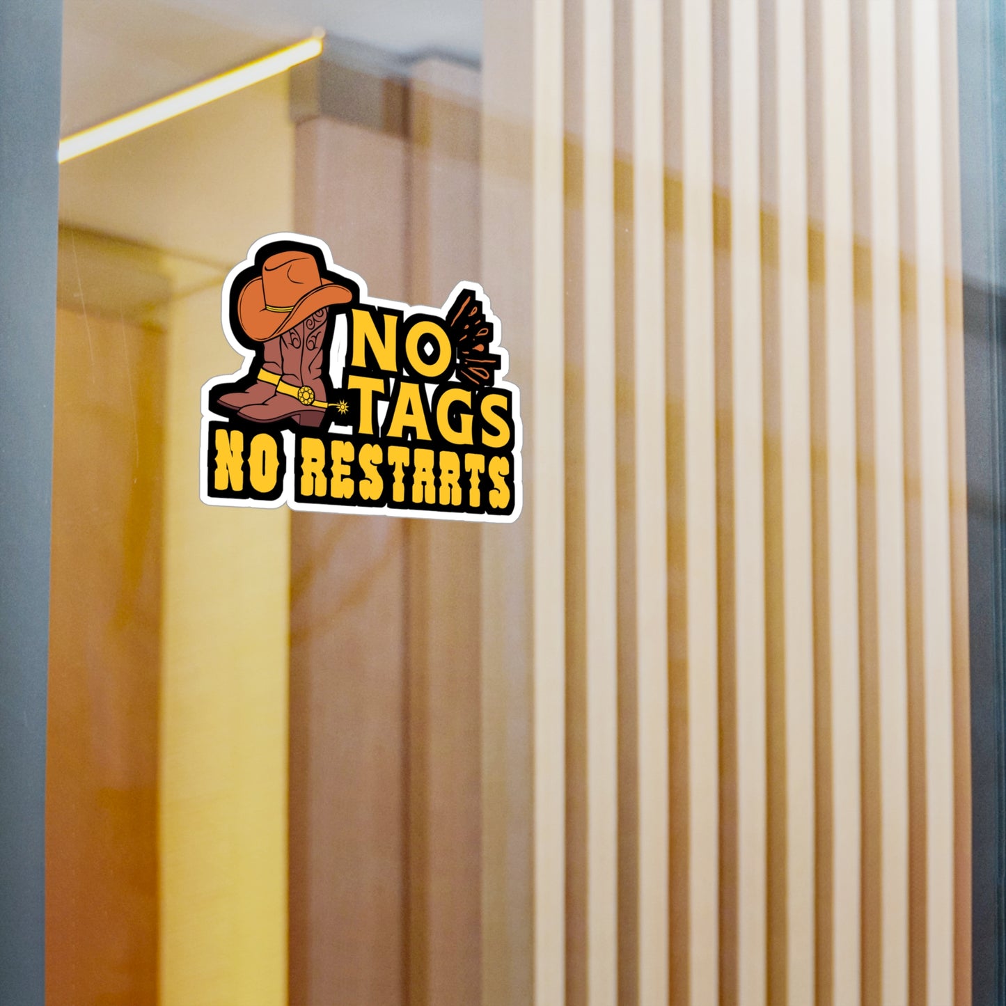 No Tags No Restarts | Line dance Sticker | Dancer Decals |  country-life Laptop Sticker | Line dance Gift | Dancer Gift