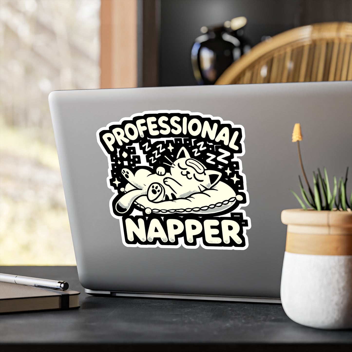 Professional Napper - Professional napper Sticker for Laptop Sticker. Water Bottle Sticker, Vinyl Nap lover Decal - Professional napper Gift