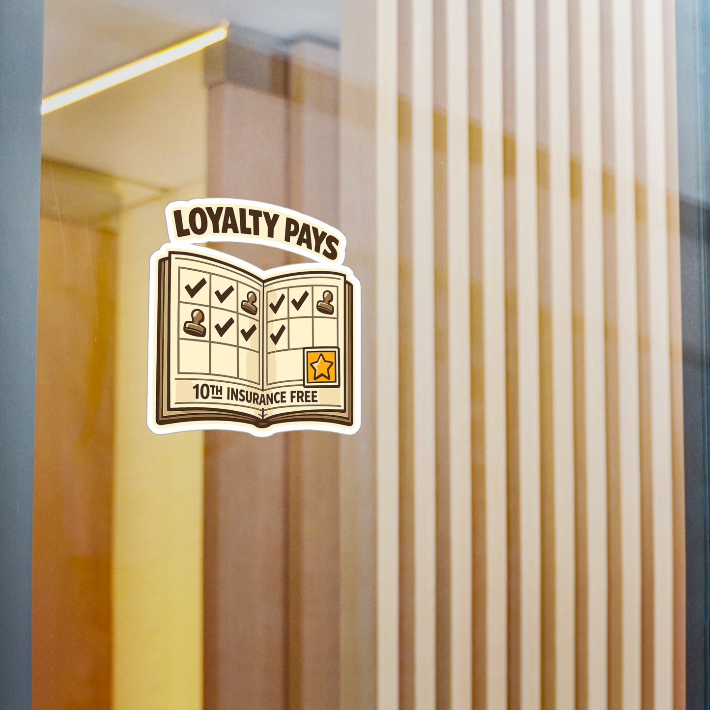 Insurance Agent Sticker Loyalty Pays – Waterproof Vinyl Decals for Laptop, Water Bottle, Policy Premium Humor, Liability Gift