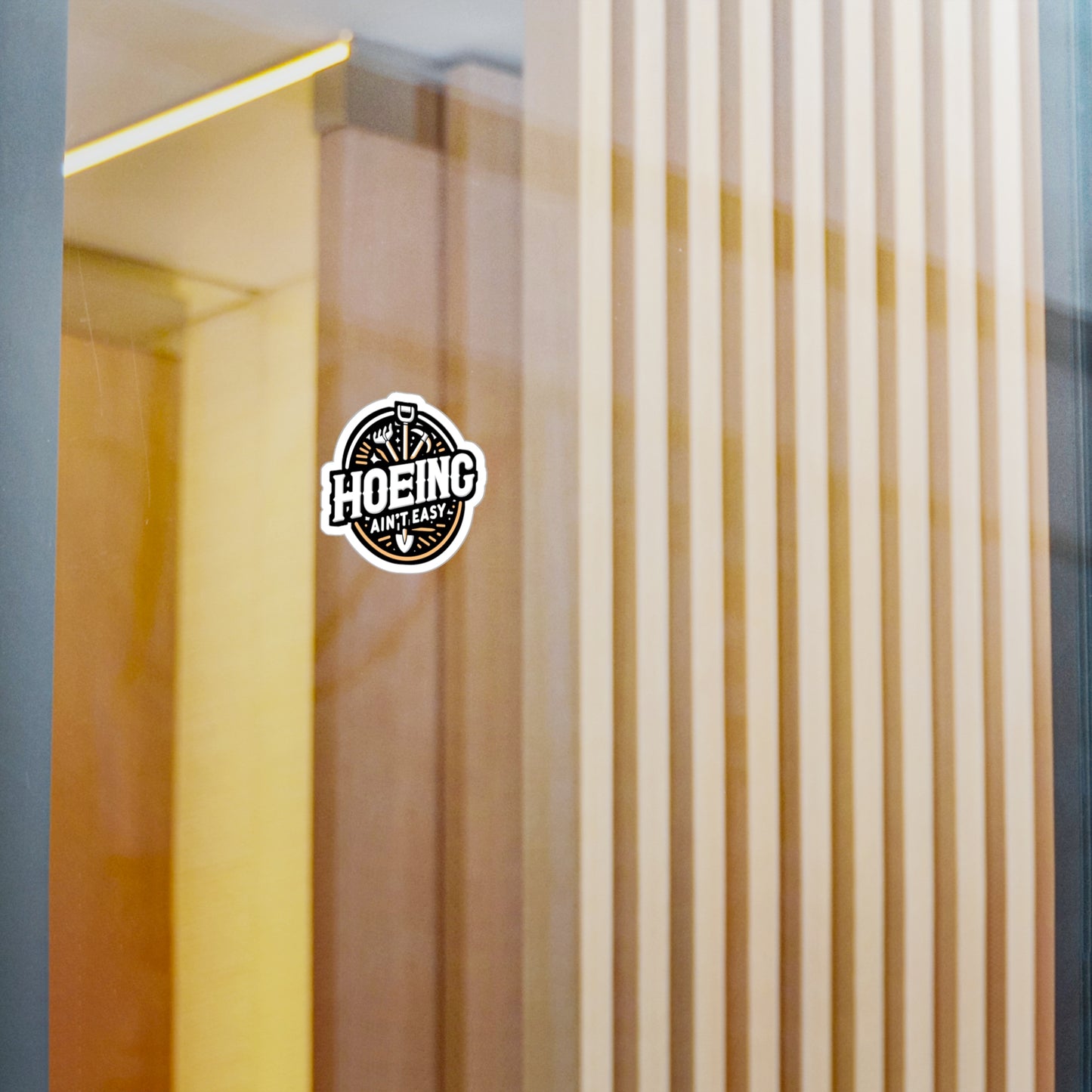 Hoeing Ain't Easy - Gardening Sticker for Laptop Sticker. Water Bottle Sticker, Vinyl Landscaper Decal - Gardening Gift