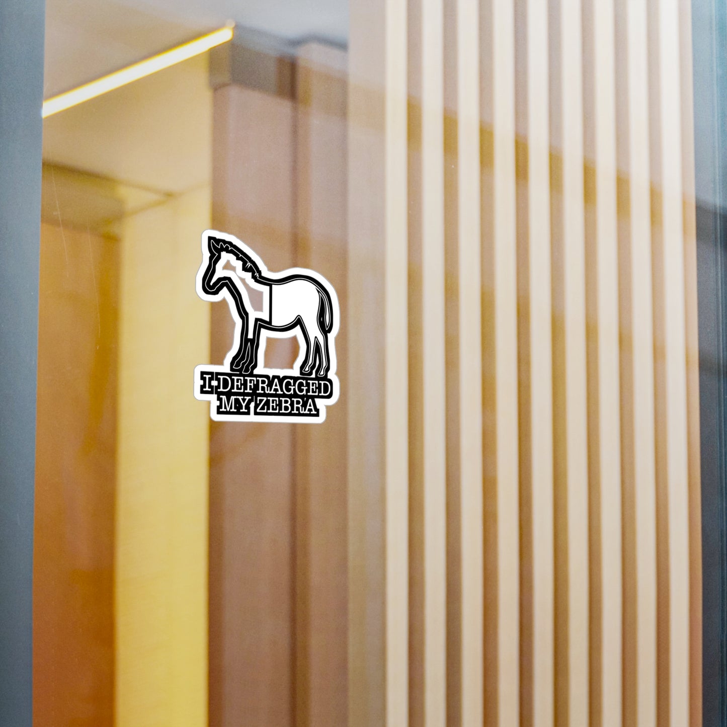 I Defragged My Zebra Programmer - Coding Sticker for Laptop Sticker. Water Bottle Sticker, Vinyl Programmer Decal - Coding Gift