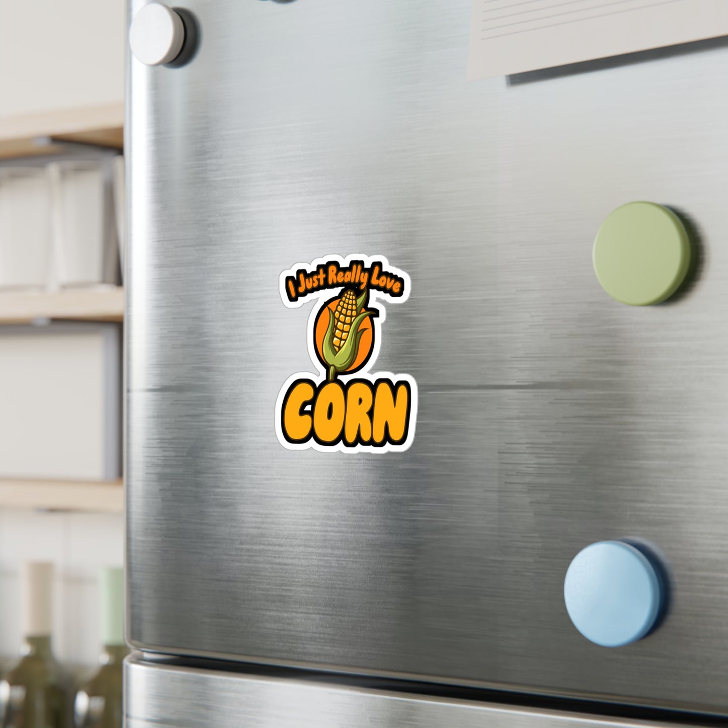 I Just Really Love Corn - Farmer Sticker for Wall, Laptop, Window, Truck, Car Farmer Gift Vinyl Farm Decal Sticker