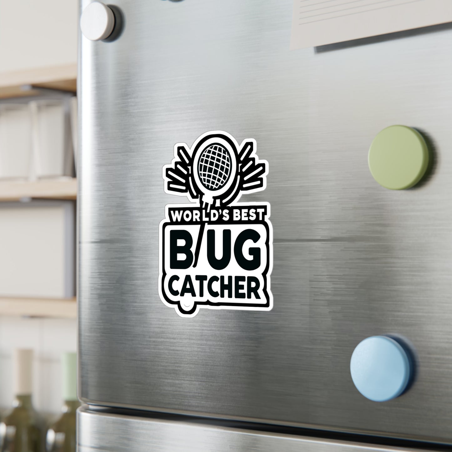 World's Best Bug Catcher - Entomology Sticker for Laptop Sticker. Water Bottle Sticker, Vinyl Pin Decal - Entomology Gift