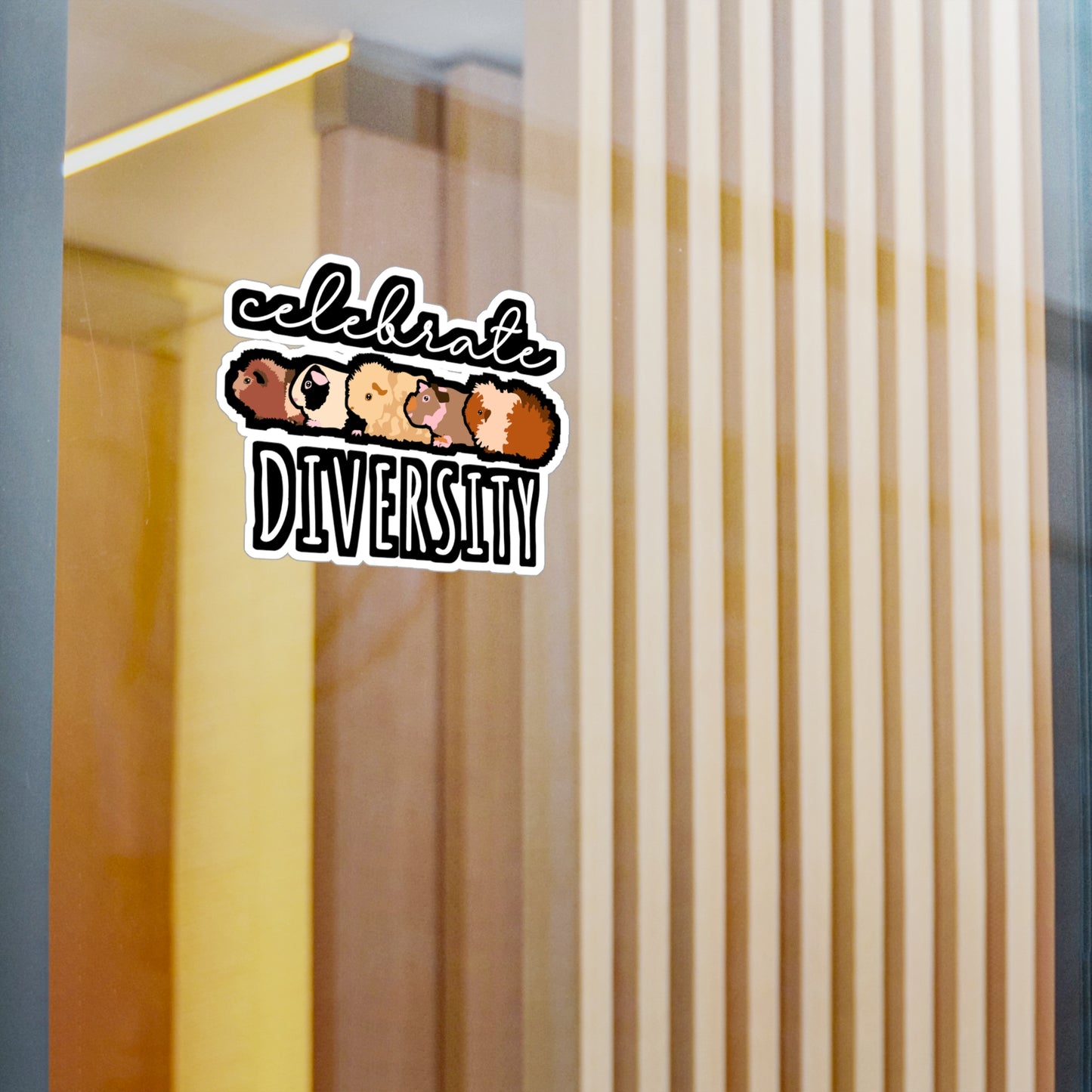 Celebrate Diversity | Guinea Sticker | Guinea pig Decals | Furry Laptop Sticker | Guinea Gift | Guinea pig Gift