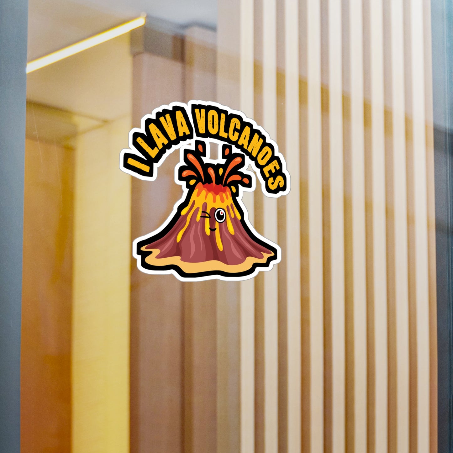 I Lava Volcanoes - Geology Sticker for Car Window Laptop Sticker. Water Bottle Sticker, Vinyl Geologist Decal, Rocks Sticker - Geology Gift