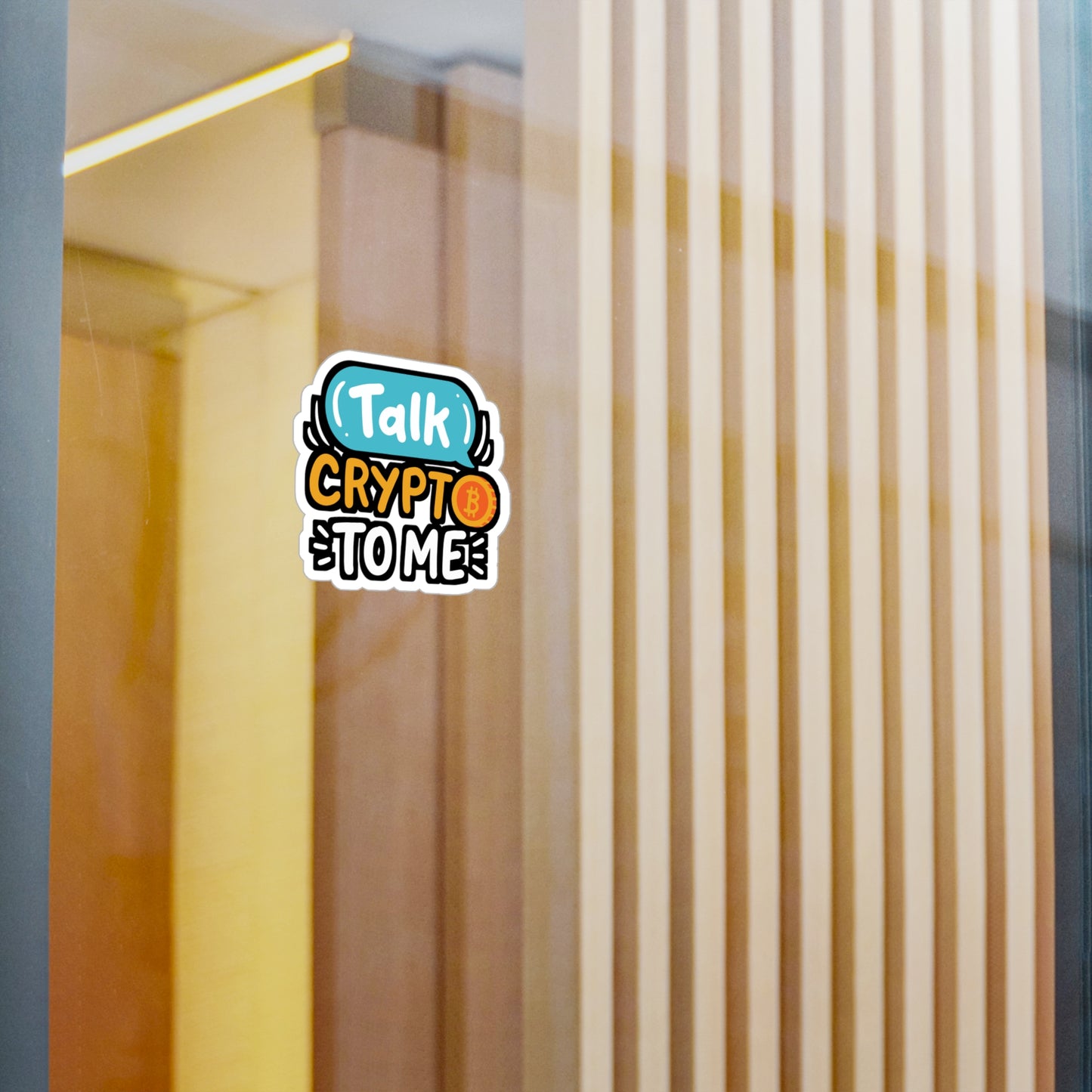 Talk Crypto To Me - Cryptocurrency Sticker for Laptop Sticker. Water Bottle Sticker, Vinyl Crypto Decal - Cryptocurrency Gift