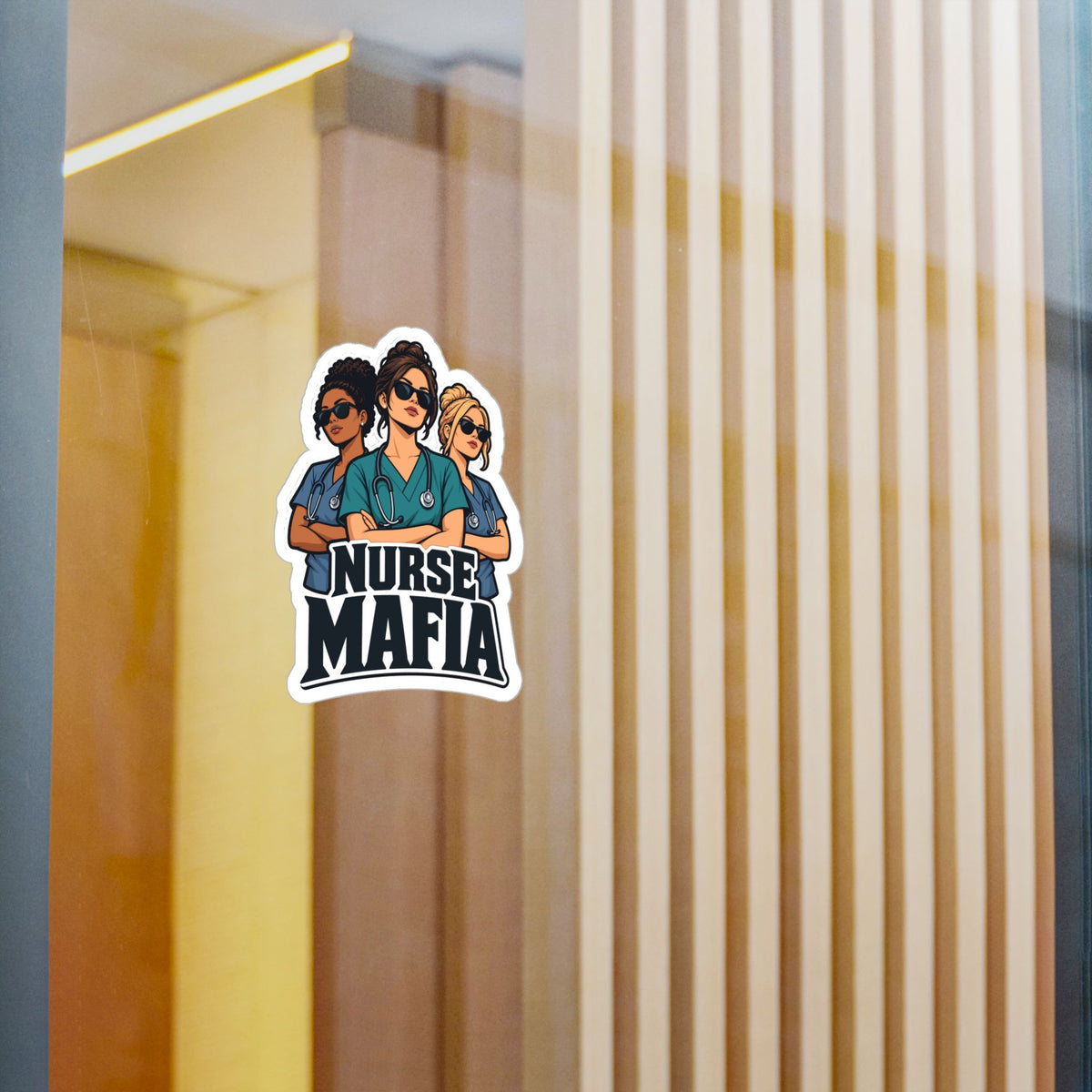 Nurse Sticker, Nurse Mafia Vinyl Decals for Laptop and Water Bottle, Waterproof Gift for Nursing Student Graduation