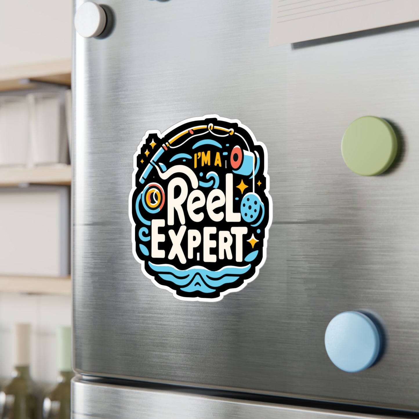 I'm a reel expert - Fishing Sticker for Car Window Laptop Sticker. Water Bottle Sticker, Vinyl Angling Decal, Lake Sticker - Fishing Gift